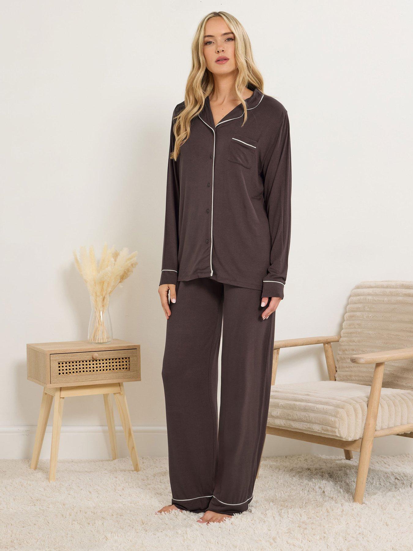 long-tall-sally-sleeve-pj-set-brown