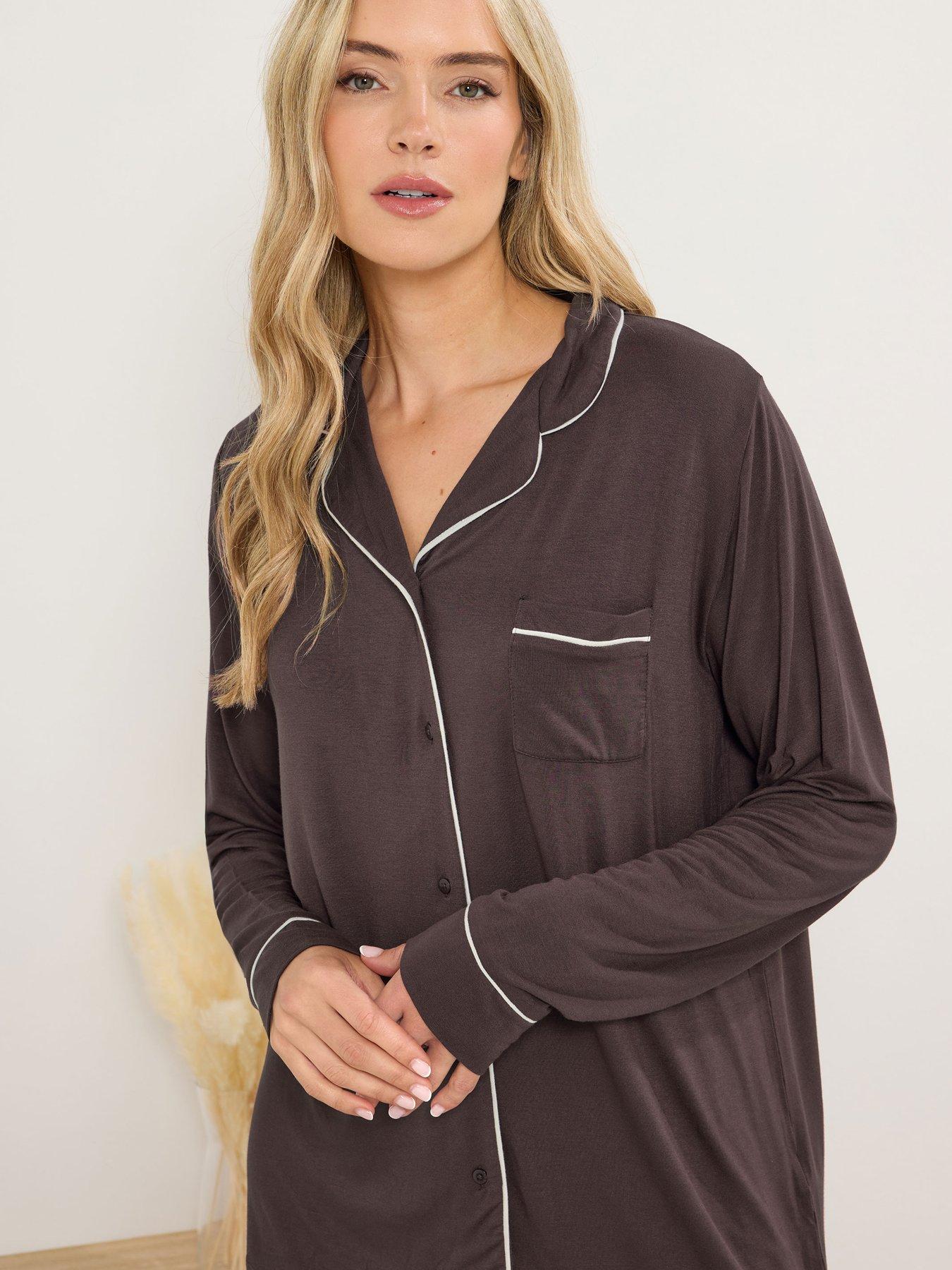 long-tall-sally-sleeve-pj-set-brownoutfit