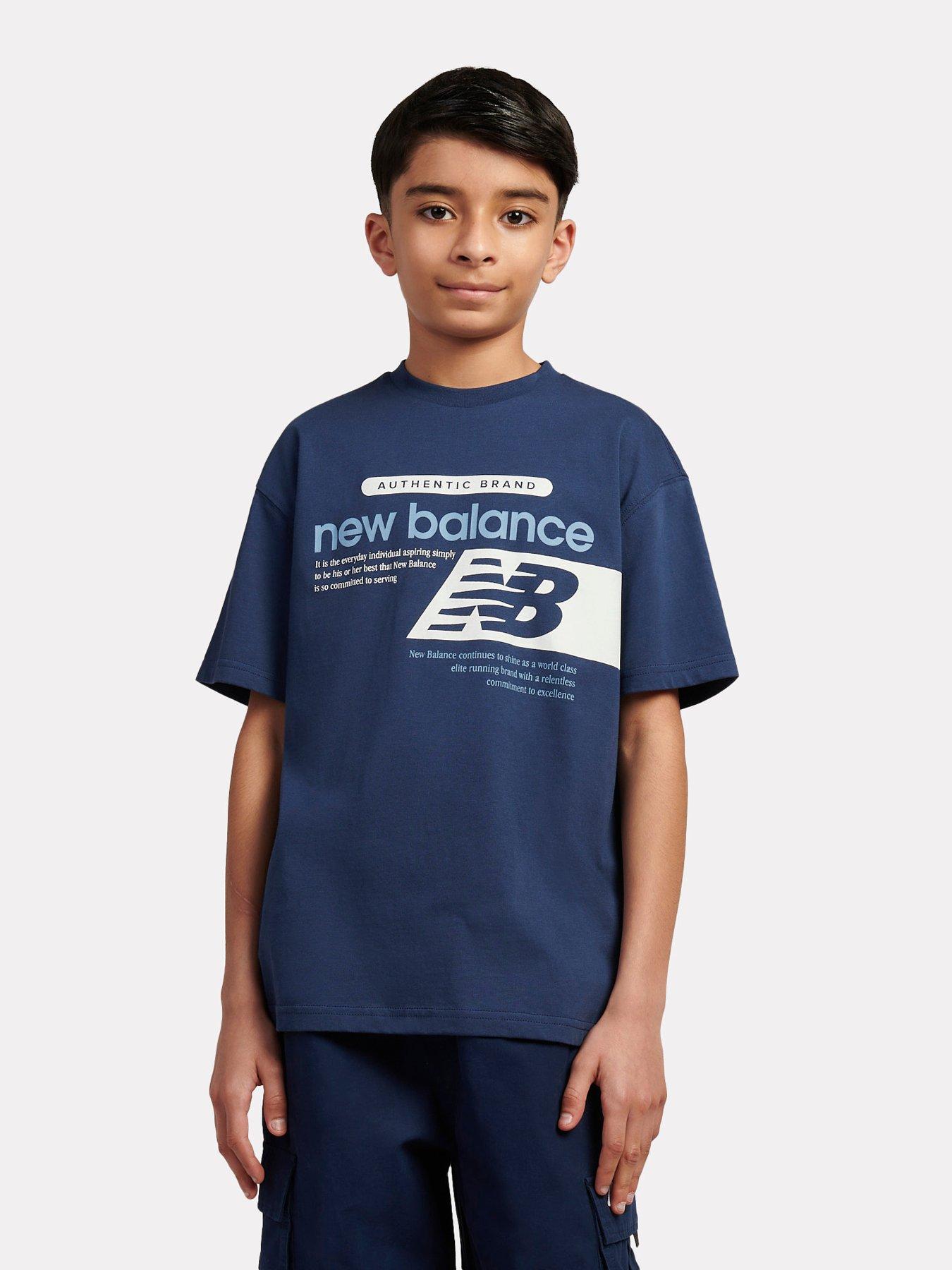 Image 1 of 6 of New Balance Junior Boys Athletic Graphic T-Shirt - Blue