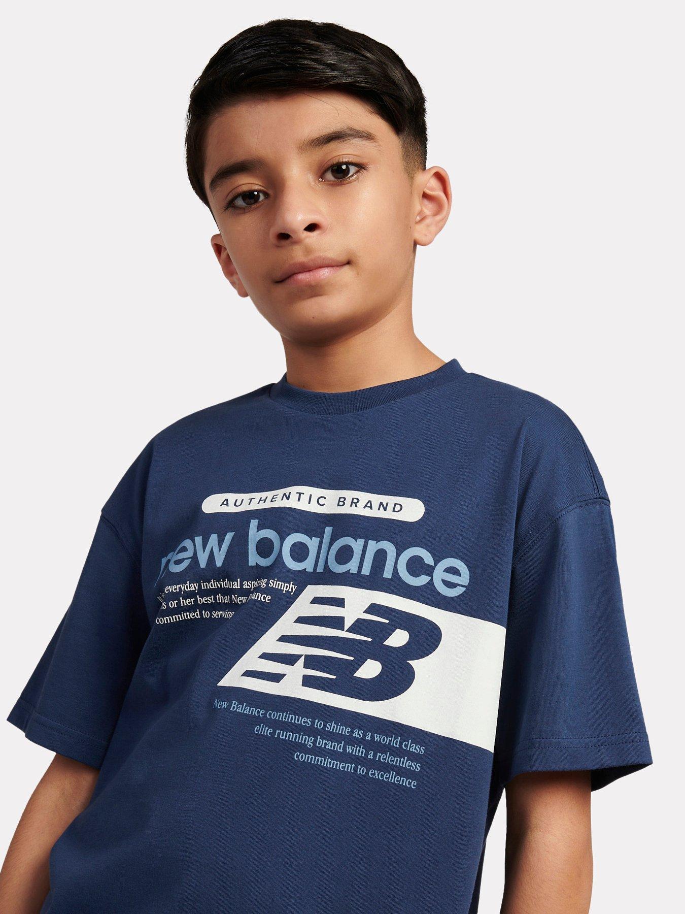Image 2 of 6 of New Balance Junior Boys Athletic Graphic T-Shirt - Blue