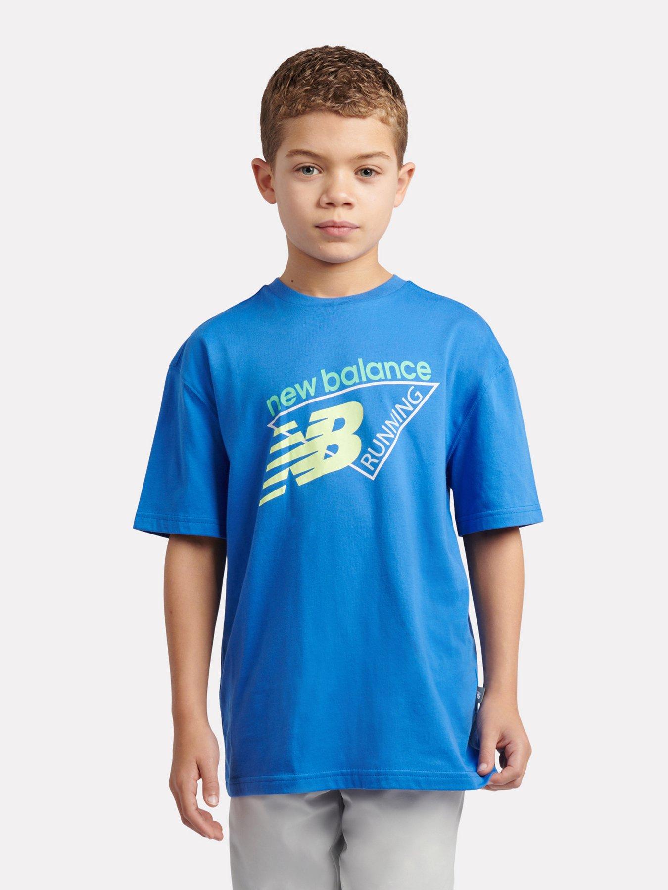 Image 1 of 7 of New Balance Junior Boys Running Graphic Tee - Blue