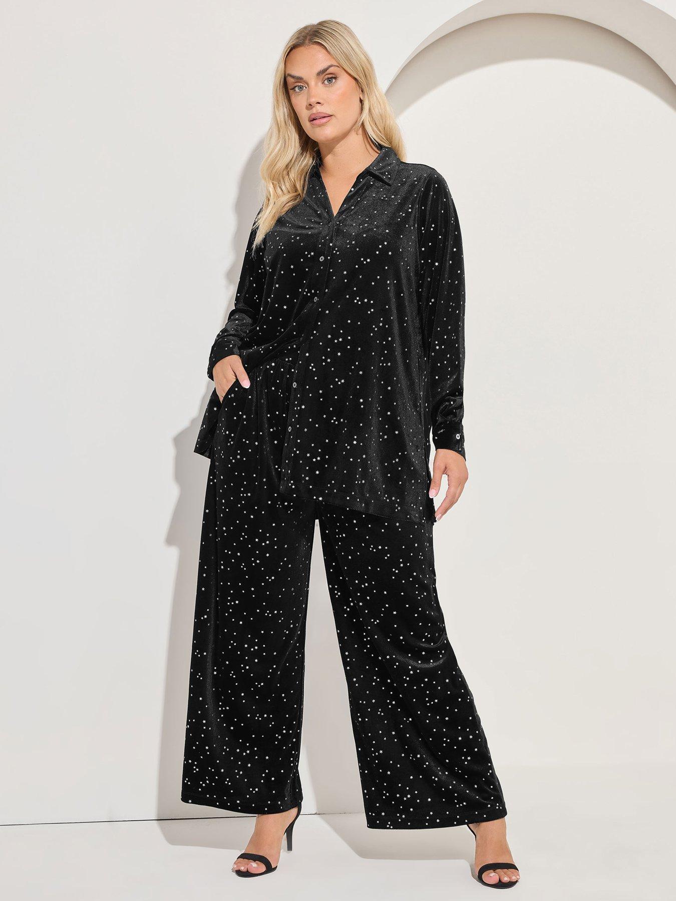 yours-curve-velour-shirt-blackback