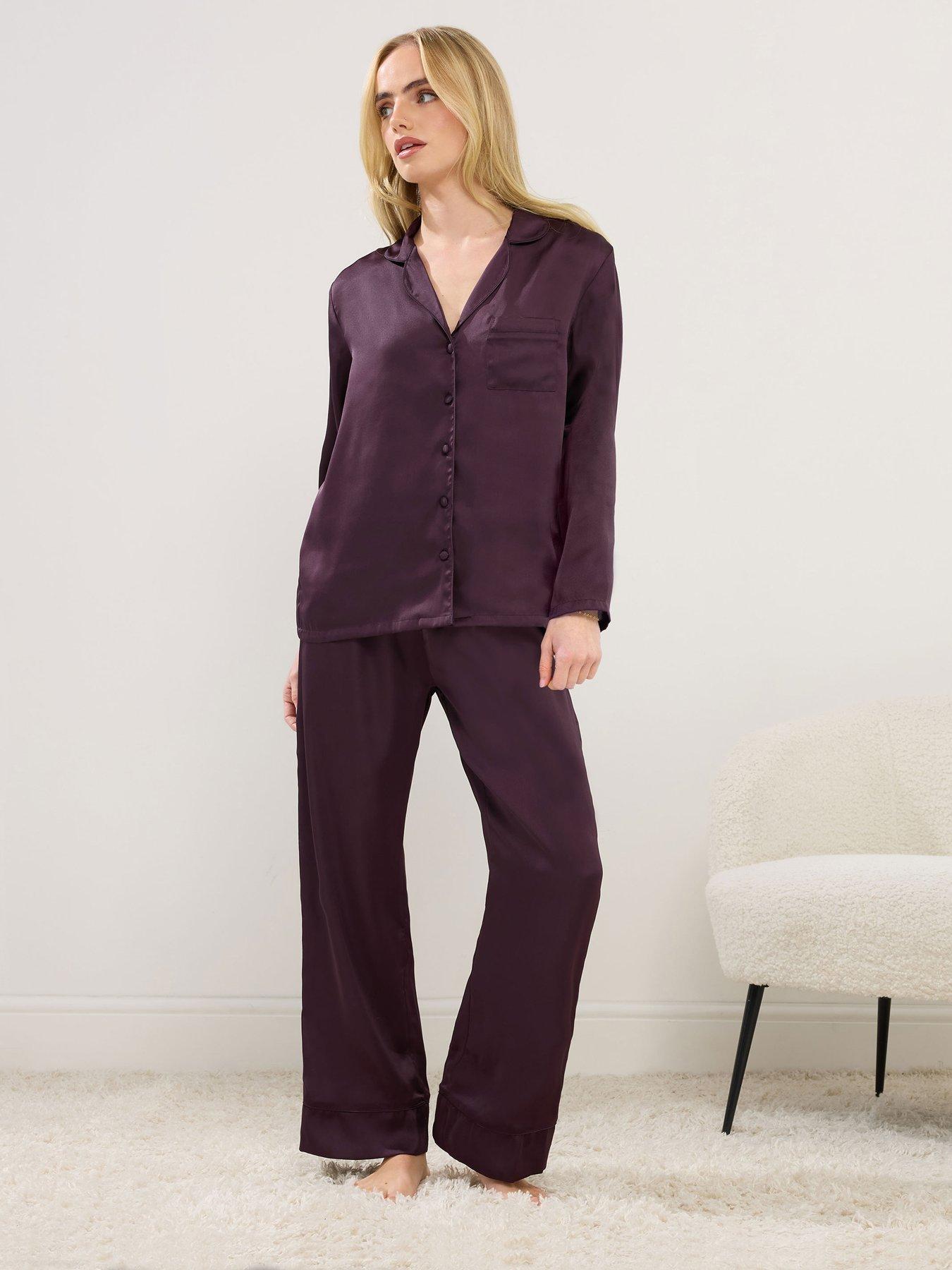 pixiegirl-petite-satin-button-pyjama-set-burgundy-red