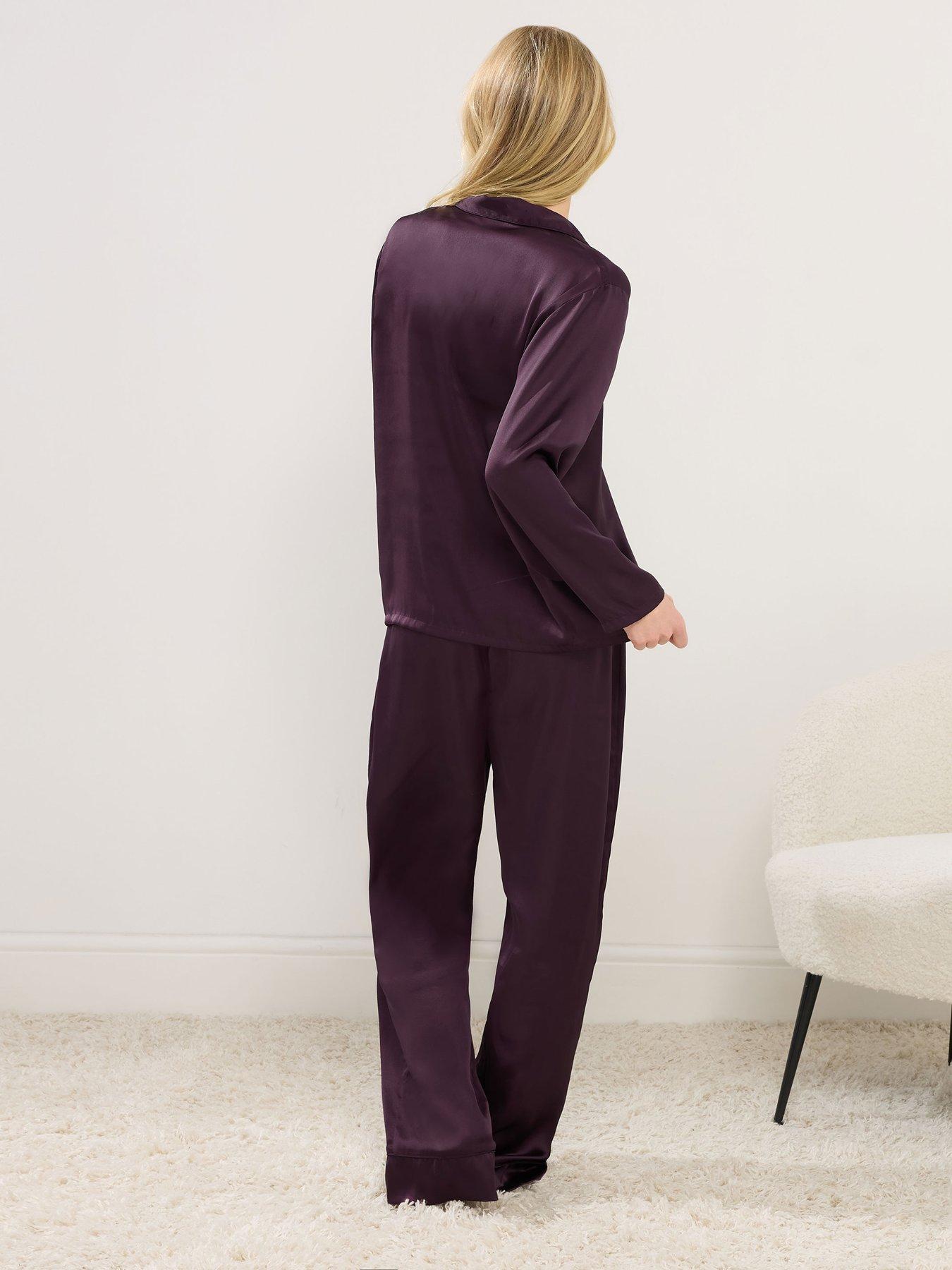 pixiegirl-petite-satin-button-pyjama-set-burgundy-redstillFront