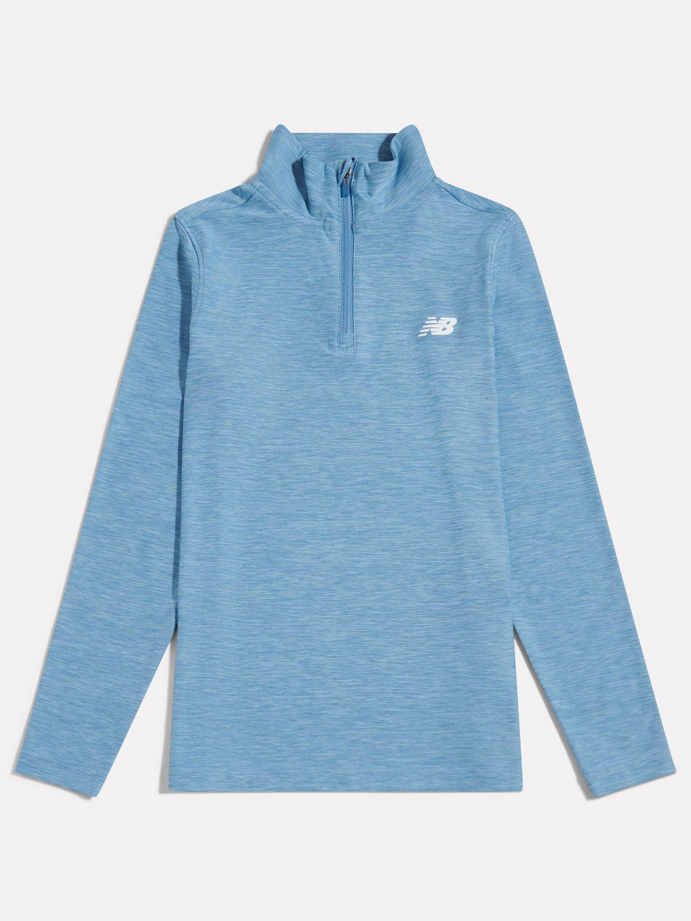 New Balance Junior Boys Athletic Quarter Zip - Blue