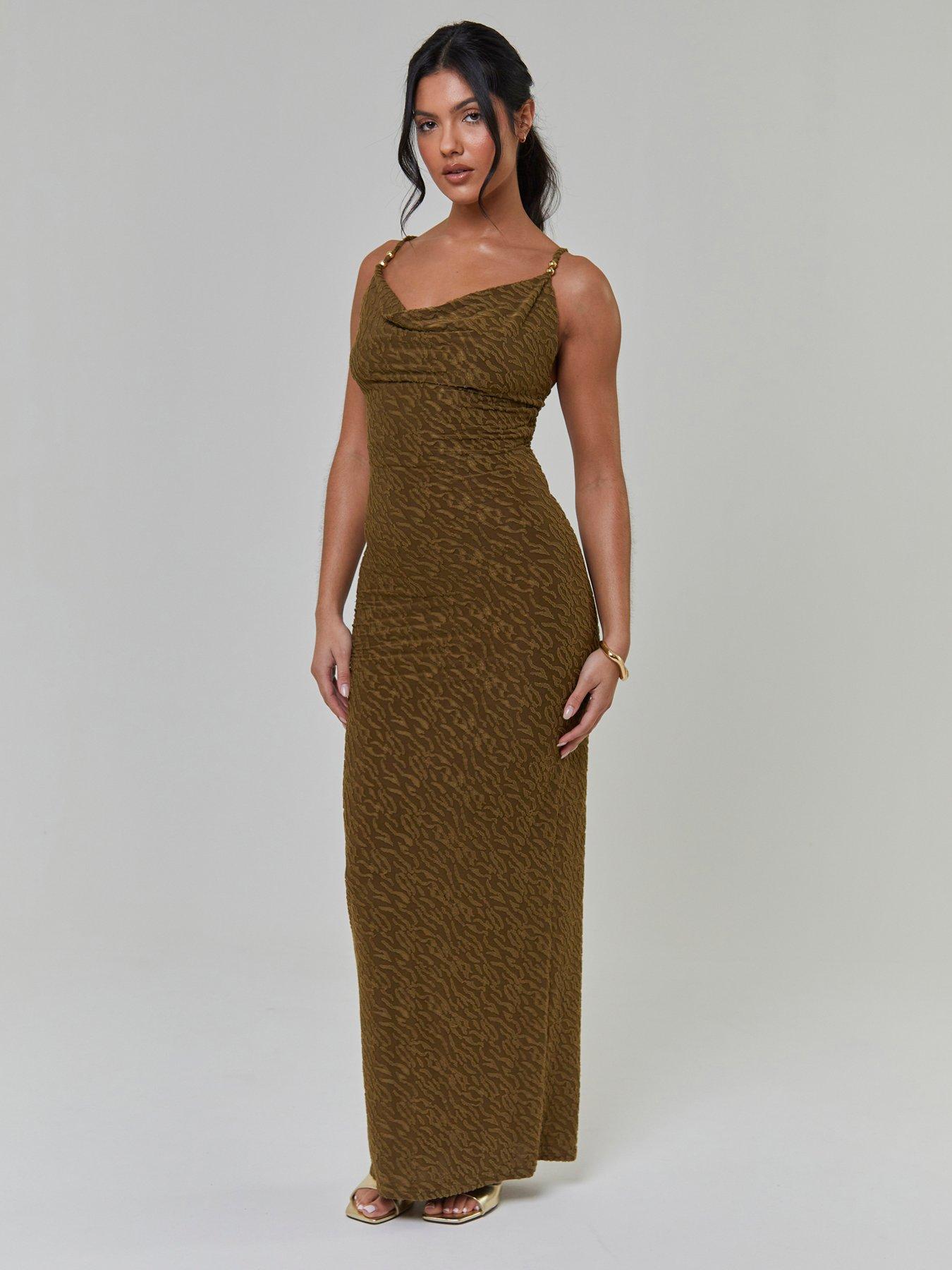 south-beach-textured-cowl-neck-maxi-dress-khakifront