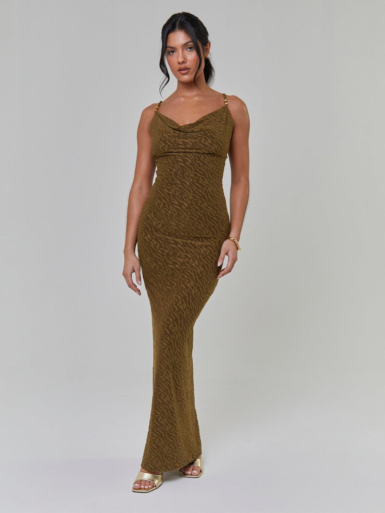 south-beach-textured-cowl-neck-maxi-dress-khakistillFront