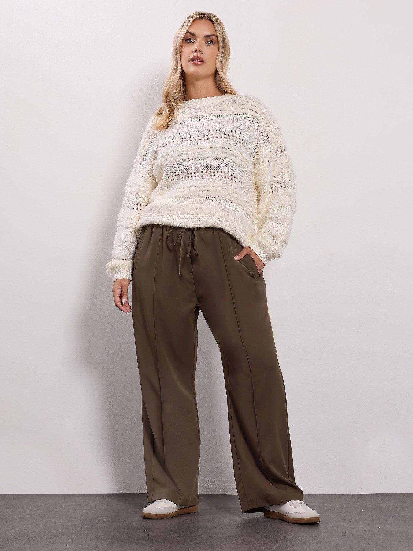 yours-curve-seam-front-straight-leg-trouser-brownback