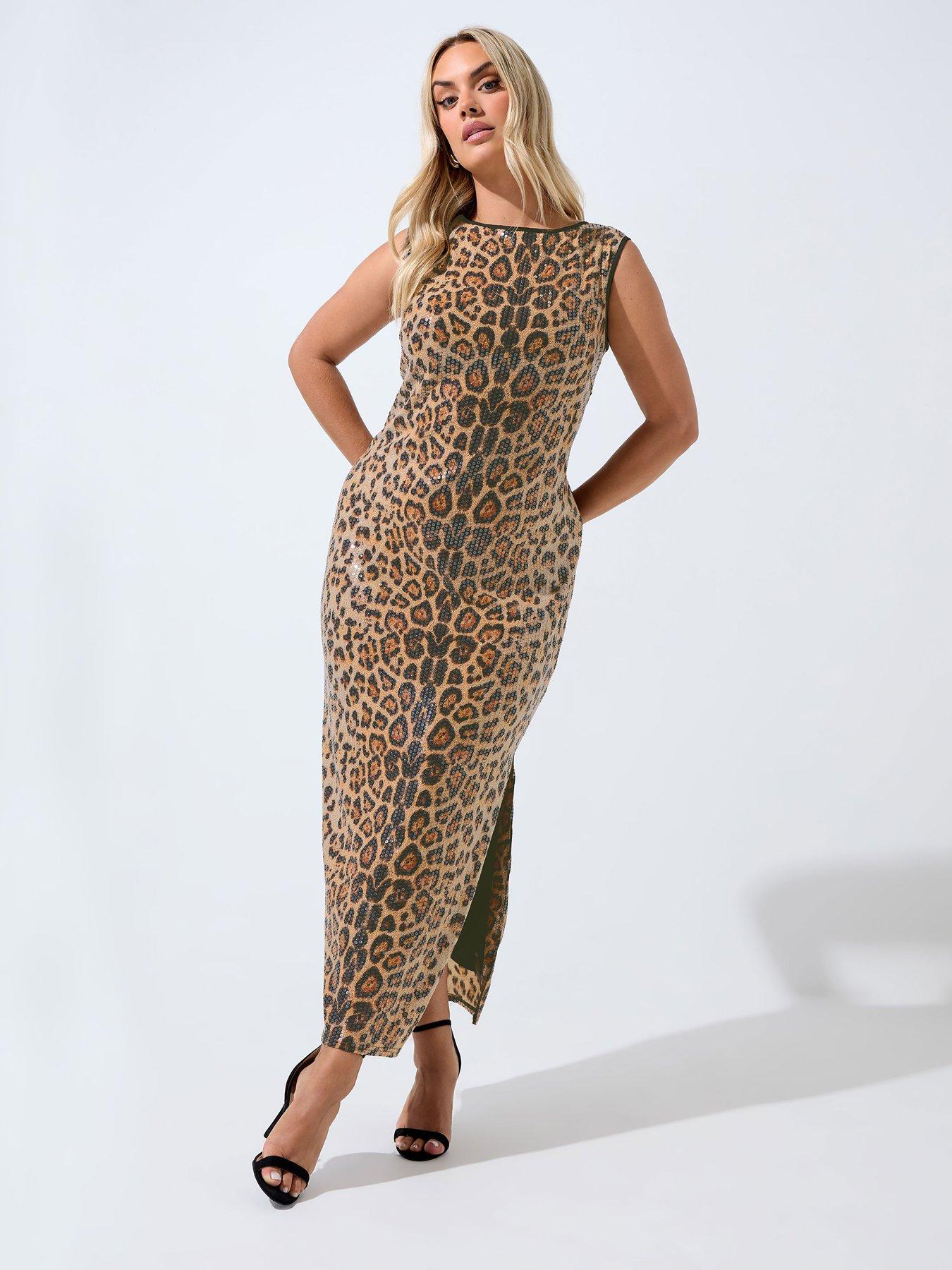 yours-curve-leopard-sequin-dress-brownback