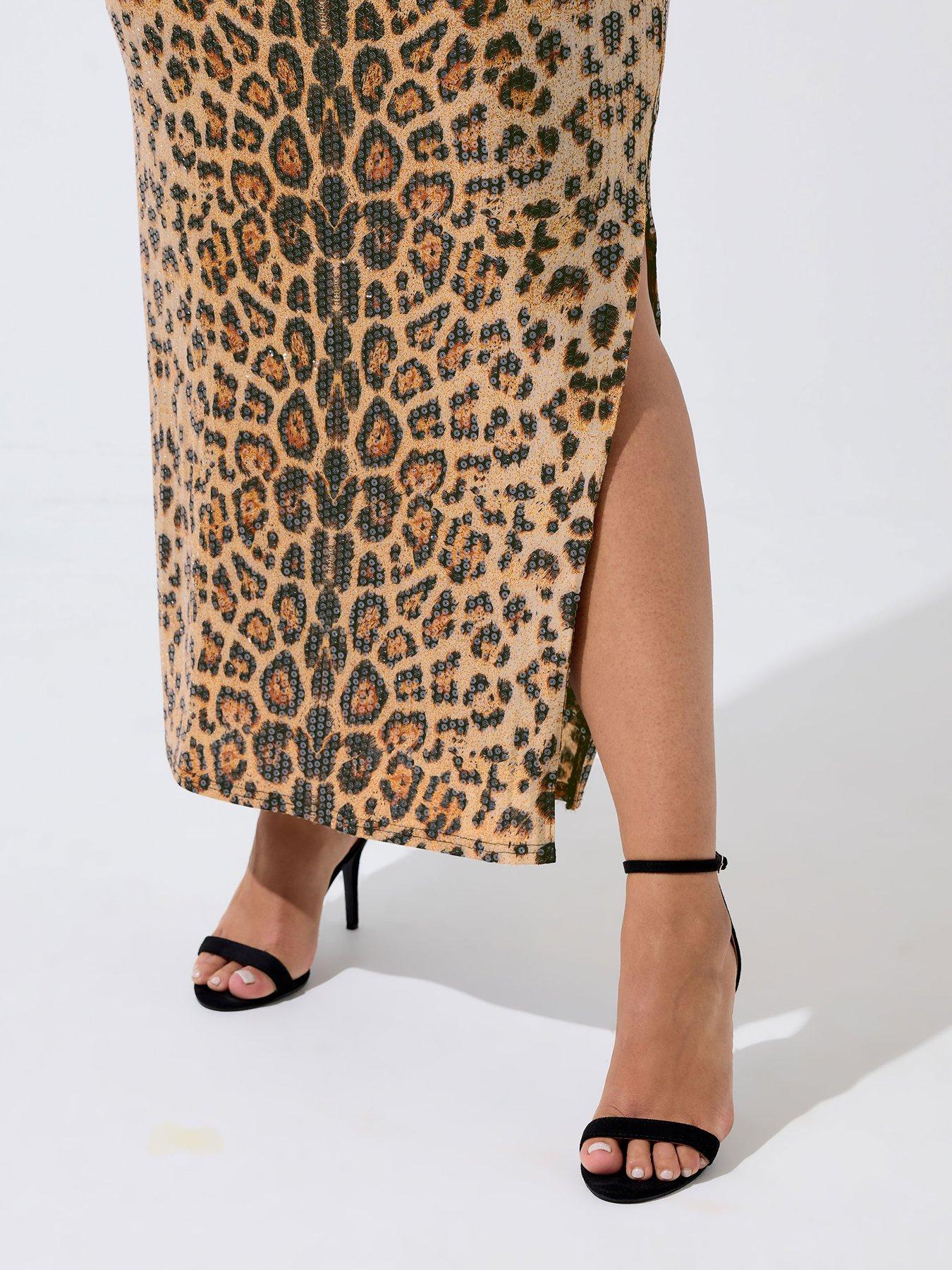 yours-curve-leopard-sequin-dress-brownoutfit
