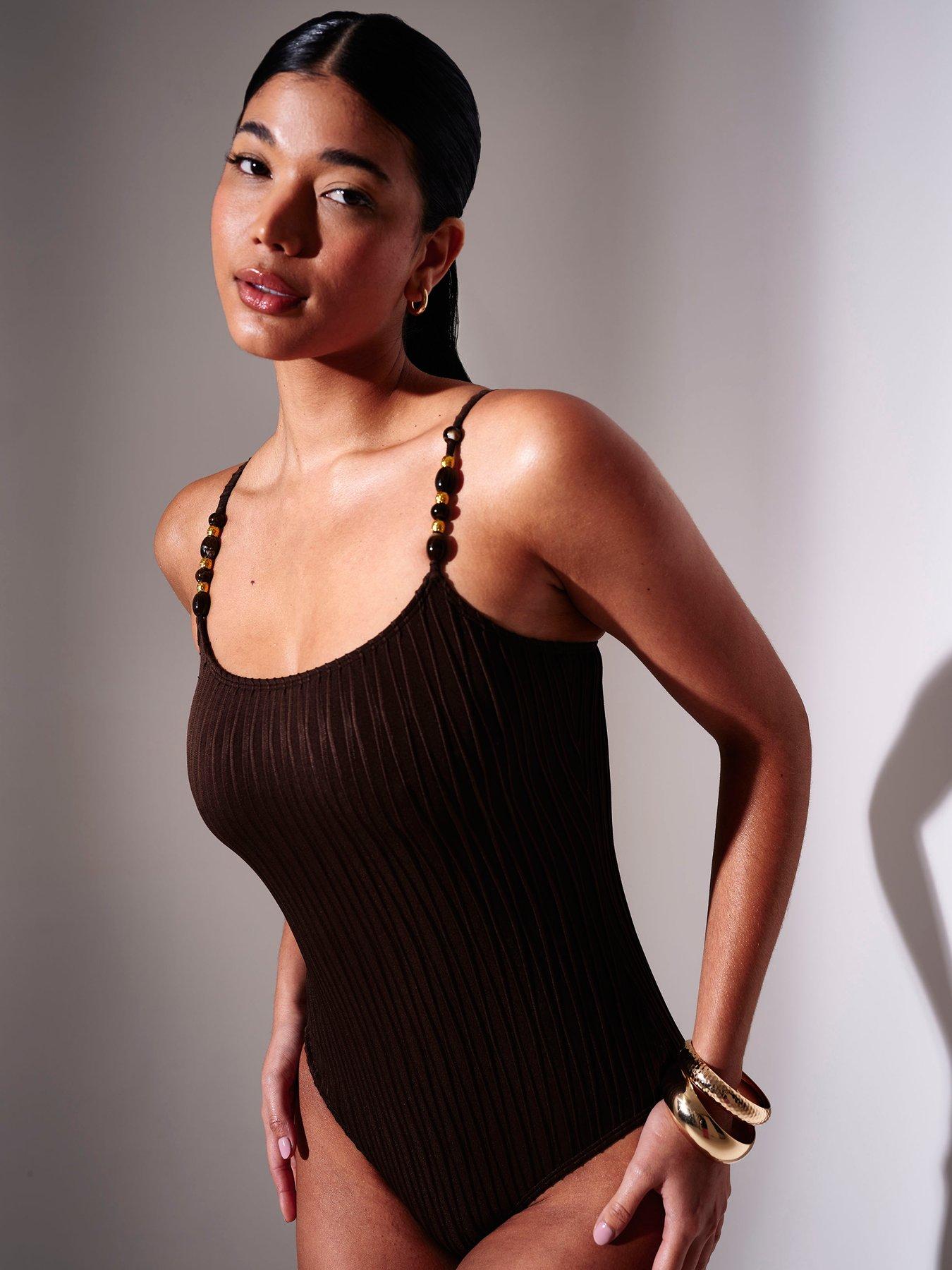 south-beach-south-beach-crinkle-swimsuit-bead-strap-browndetail