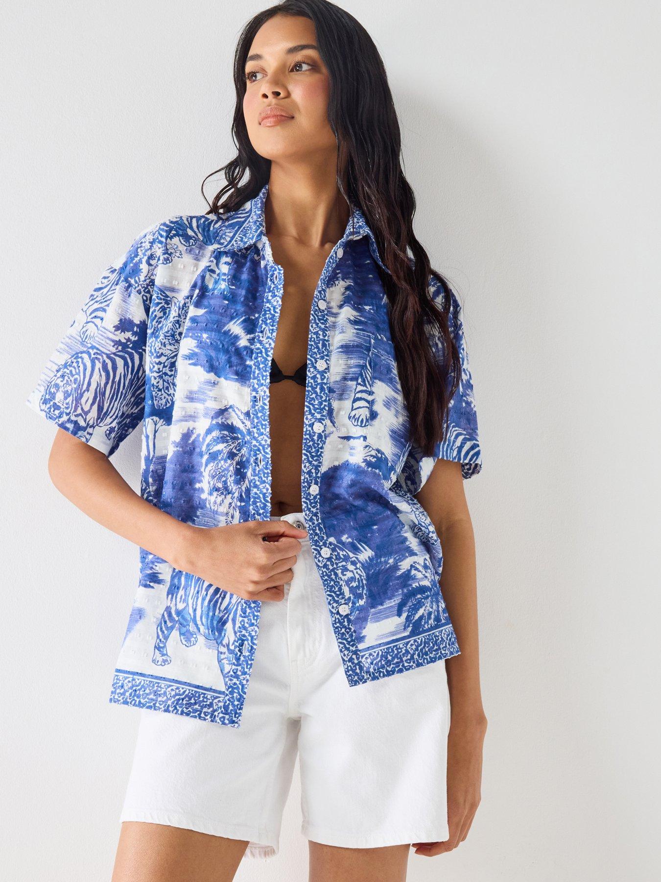 south-beach-leopard-printed-short-sleeve-shirt--bluefront