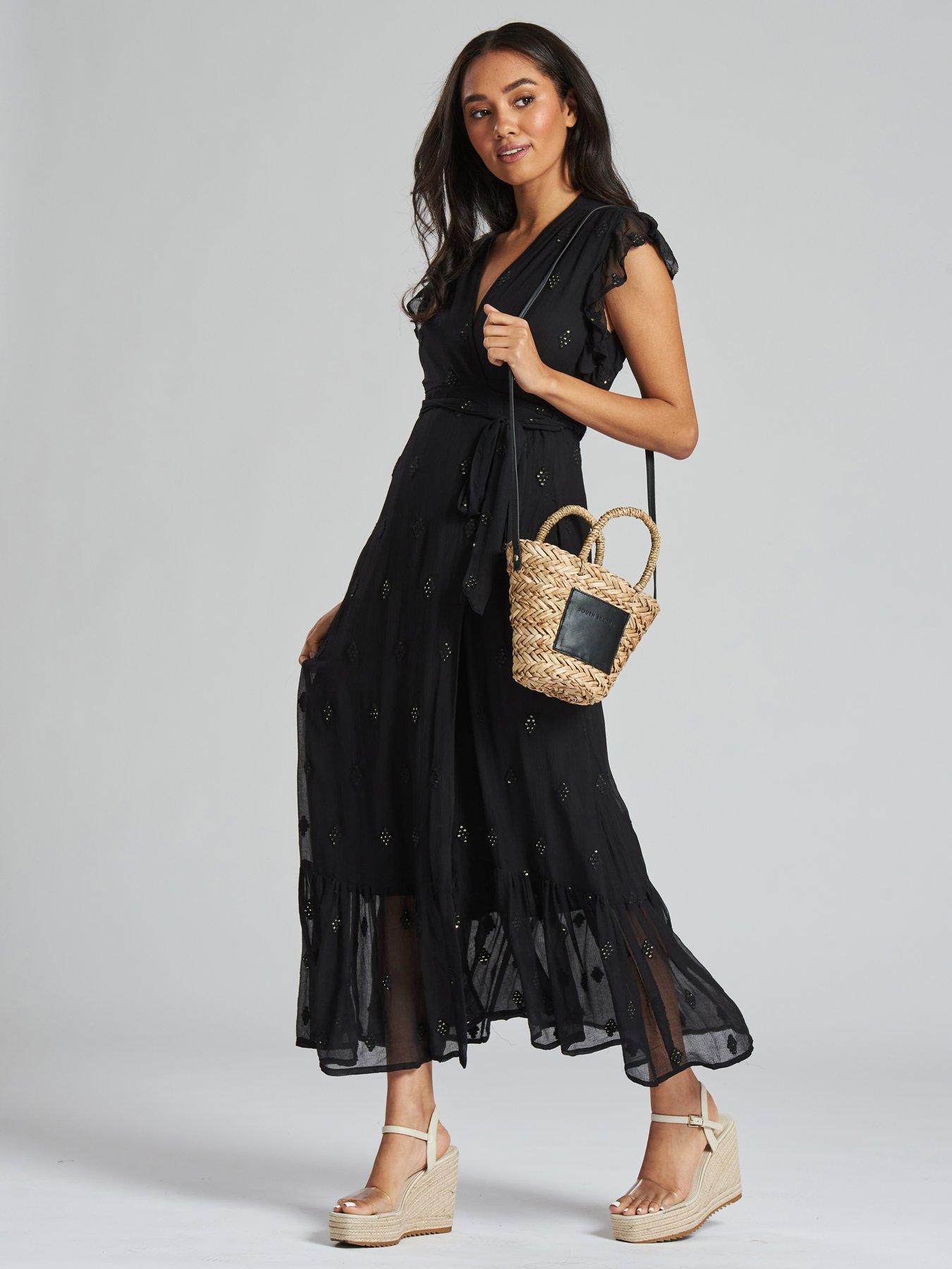 south-beach-sequin-detail-wrap-midi-dress-black