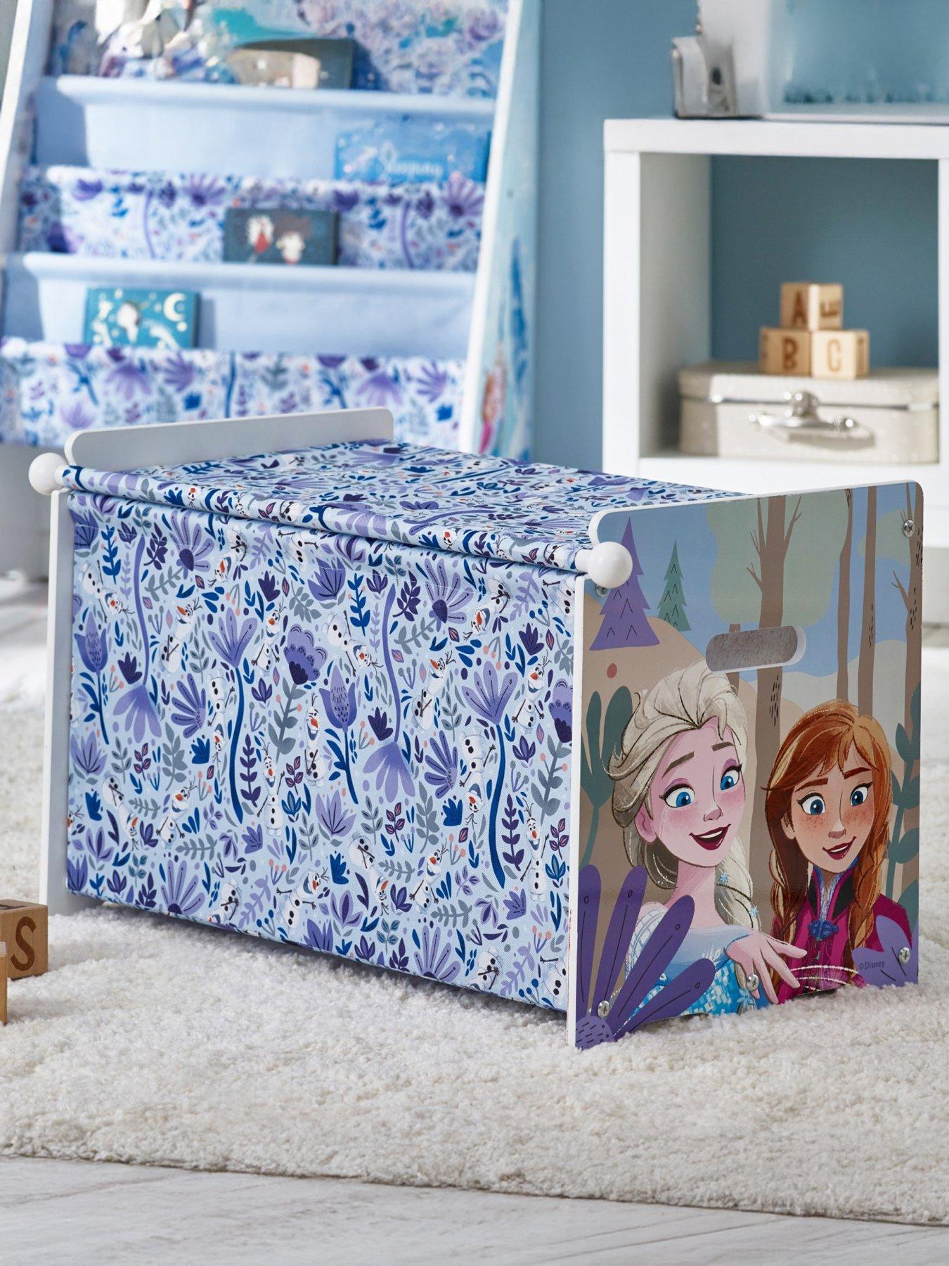 Disney Frozen Storage Box - Easy Assembly Toy Chest for Kids - Durable Organizer for Toys & Books - Ideal for Bedrooms & Playrooms