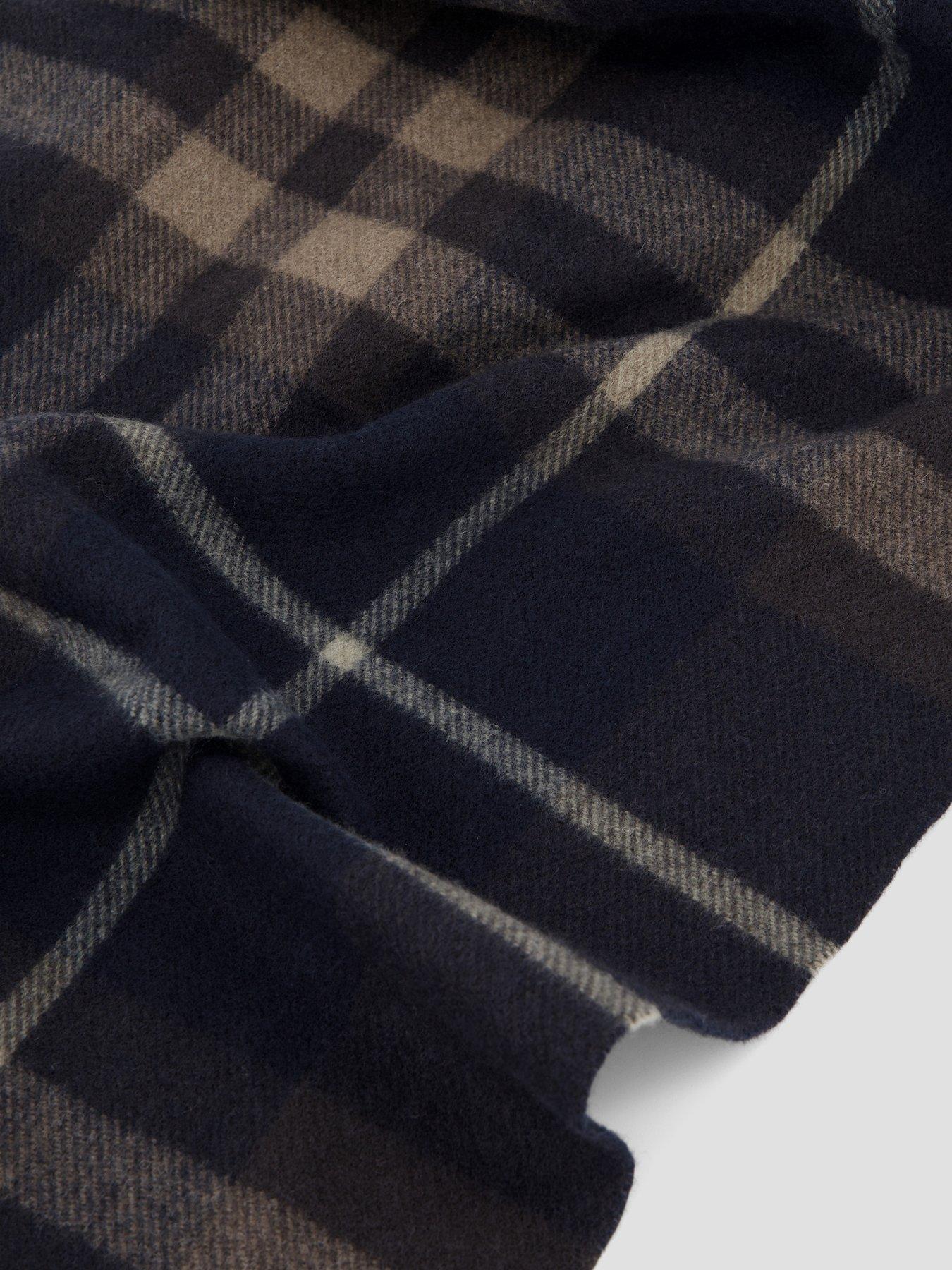 Image 4 of 4 of Mango Mango Oxford Scarf - Navy