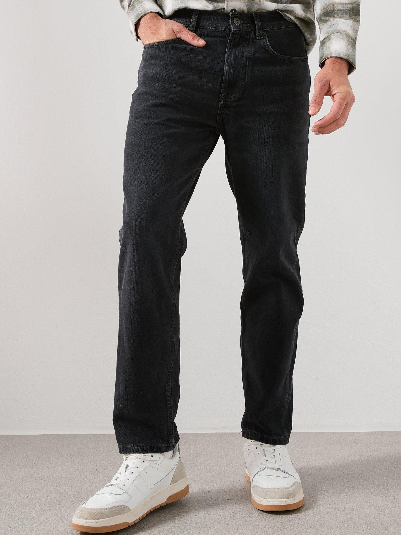 Mango Lori Straight Leg Jeans - Black