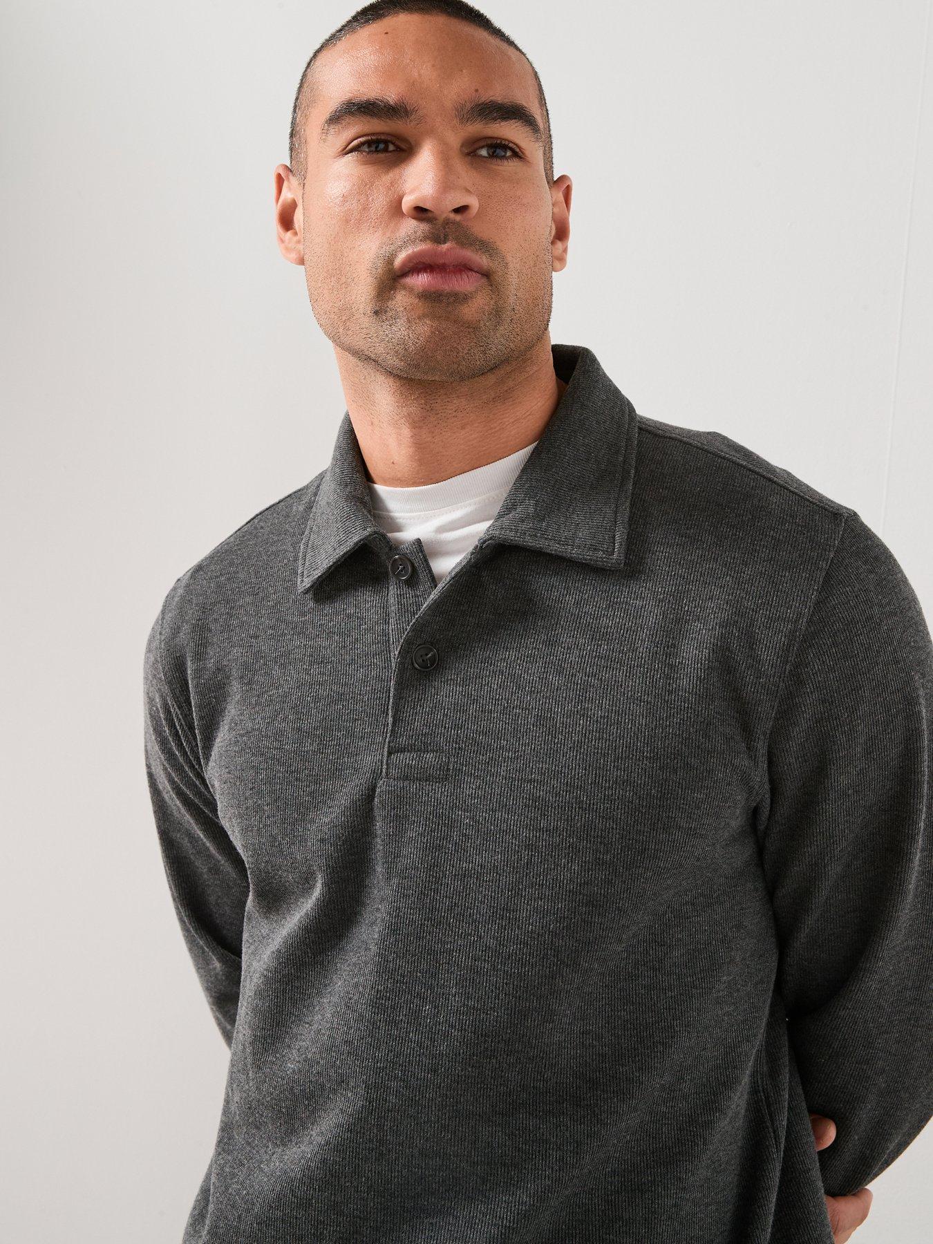 mango-shangaip-polo-sweatshirt-dark-greydetail