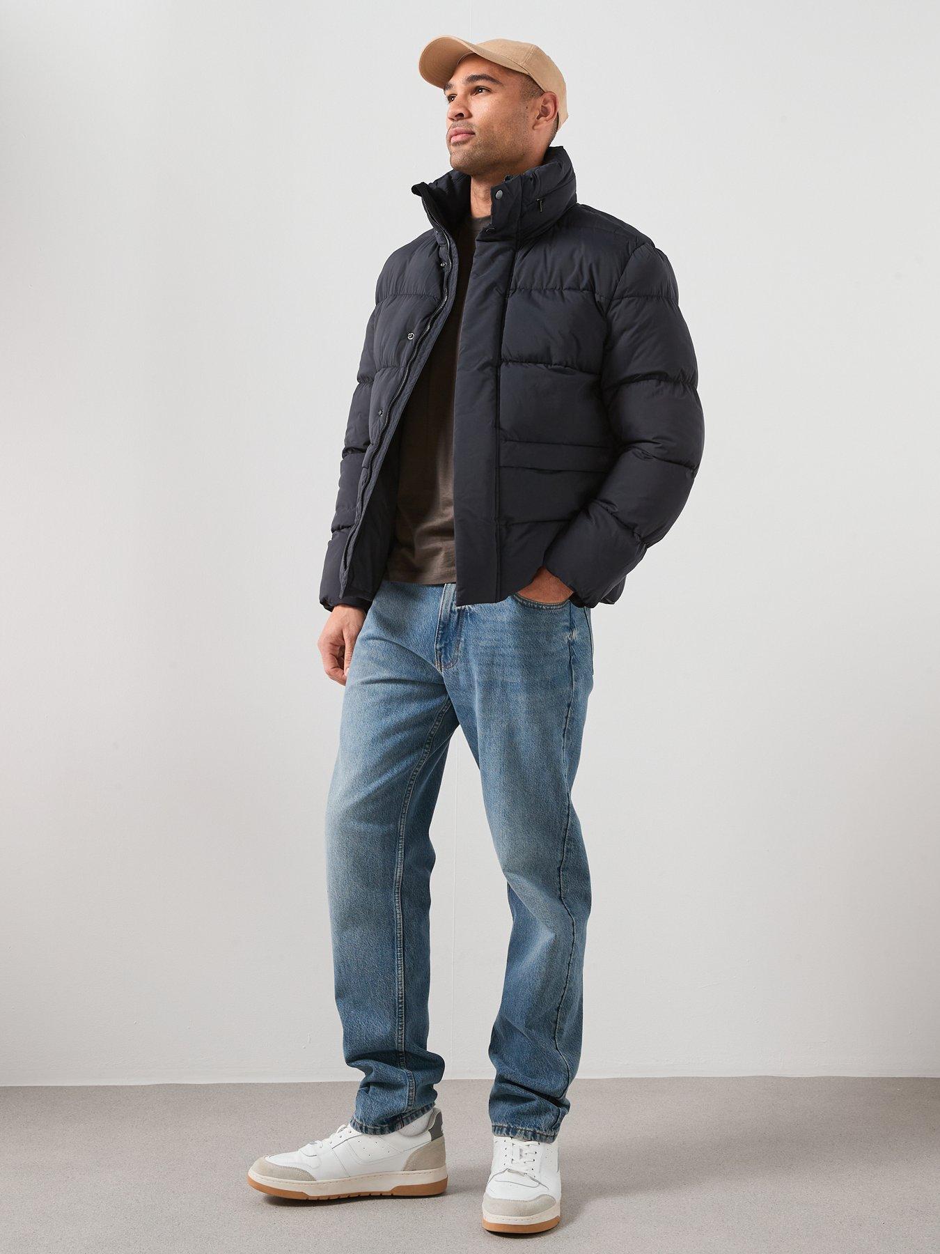 Image 3 of 6 of Mango Alonso Water Repellent Padded Jacket - Navy