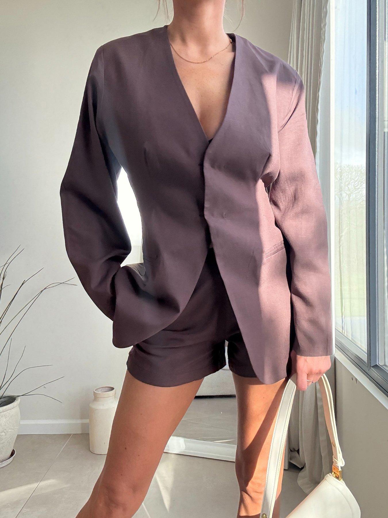 Image 4 of 4 of Style Cheat Puff Sleeve Blazer - Brown