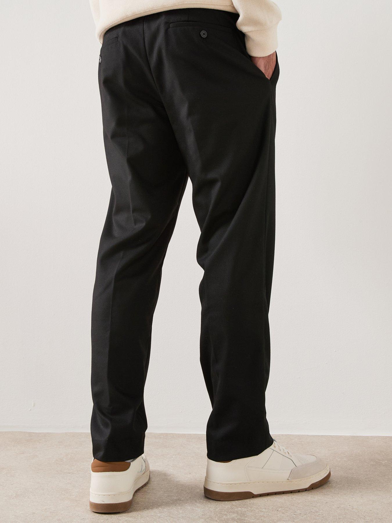 Image 2 of 6 of Mango Dover Trousers - Black