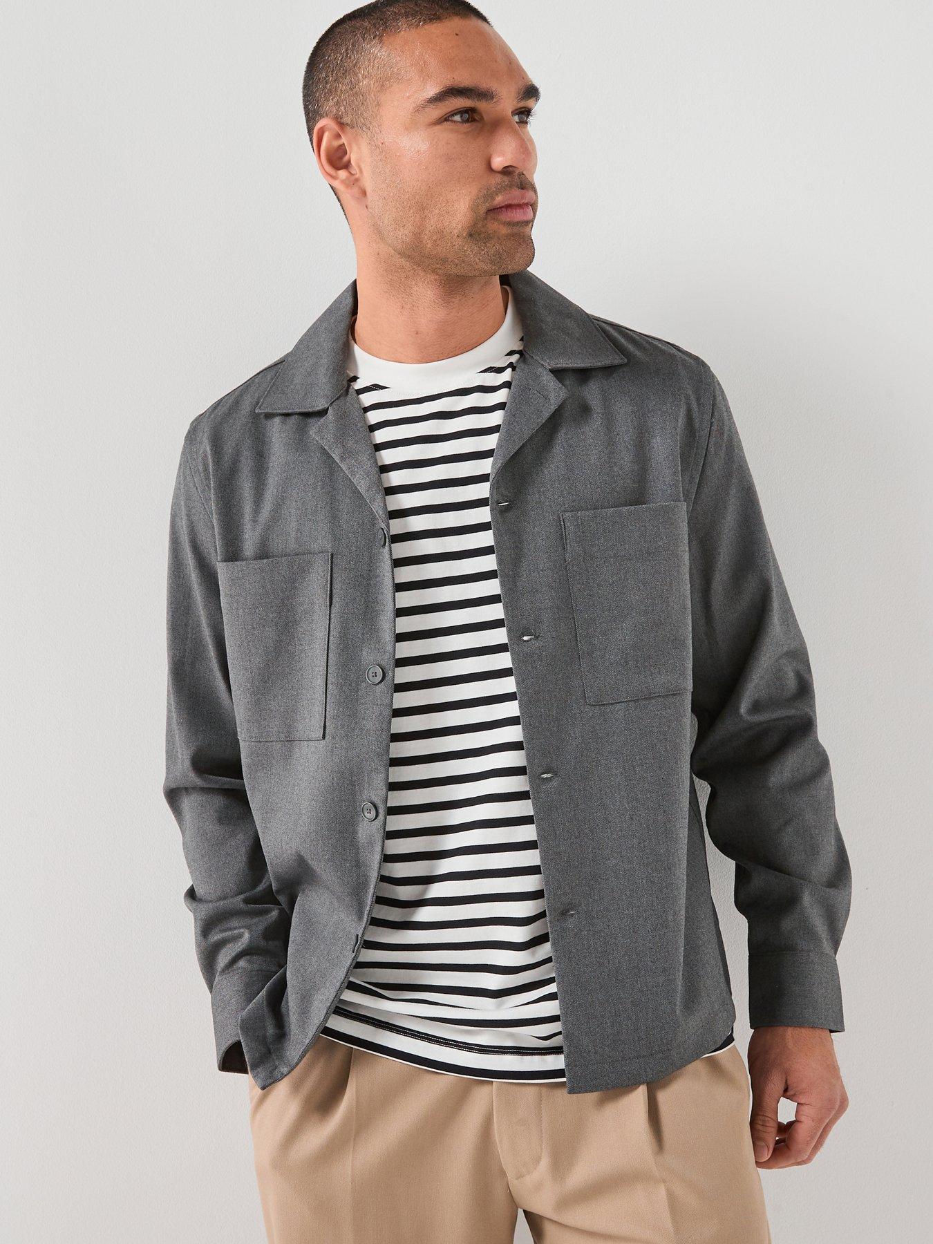 Mango Dover Jacket With Pockets - Grey