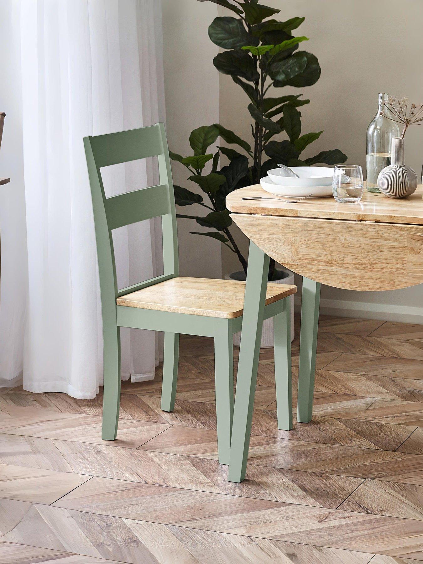 Julian Bowen Set Of 2 Linwood Dining Chairs in Green