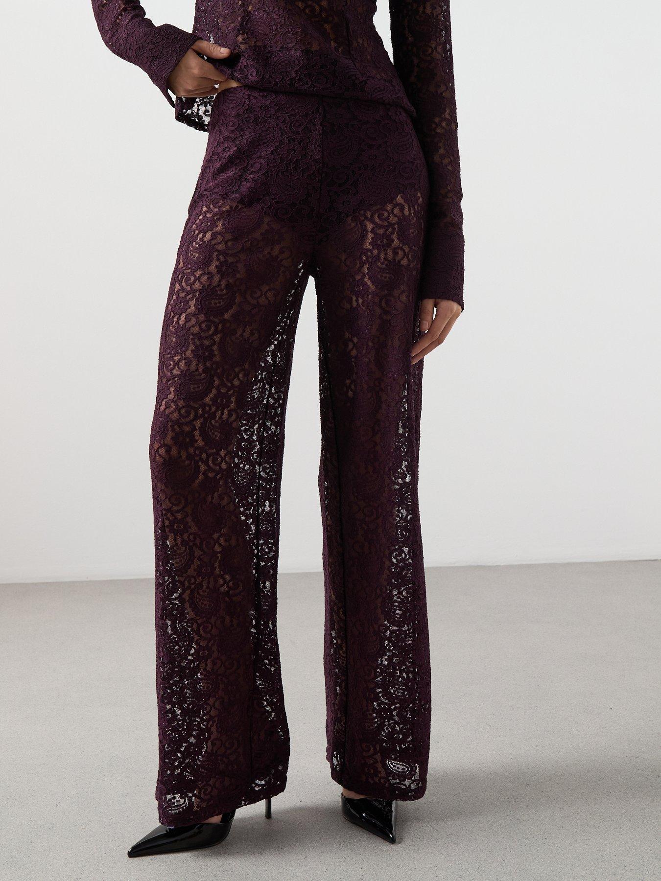 mango-lace-straight-trousers-red