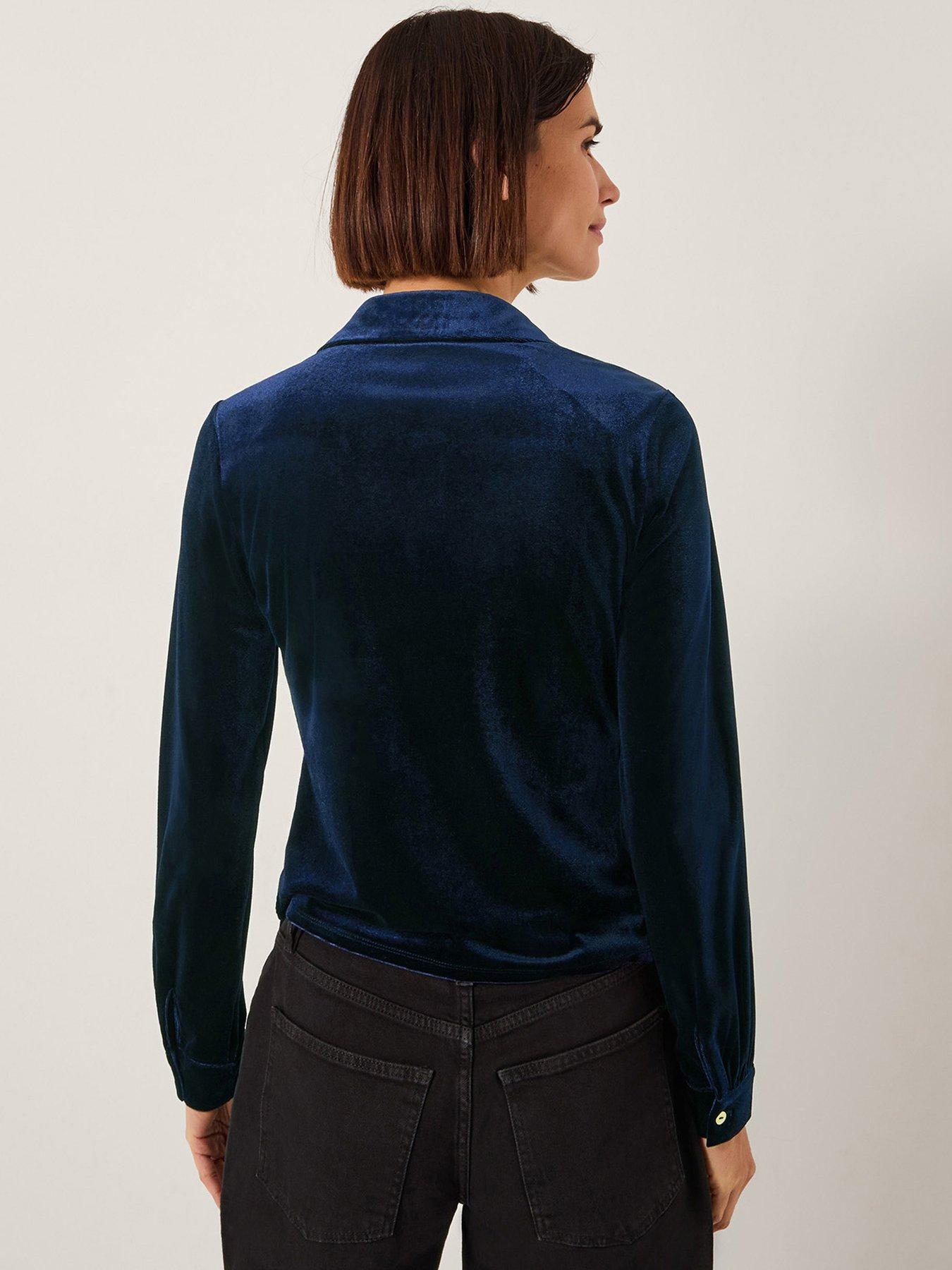 monsoon-sam-shirred-velvet-shirt-bluestillFront