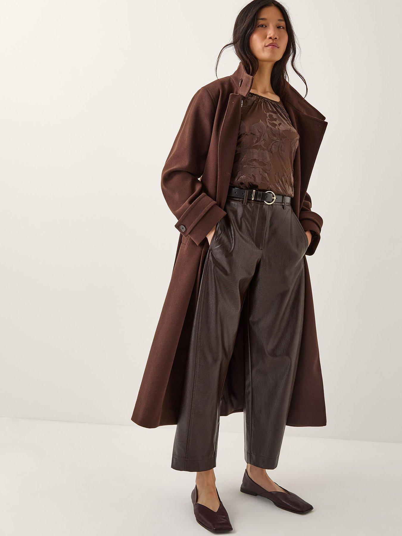 Image 4 of 5 of Monsoon Dua Devore Blouse - Brown