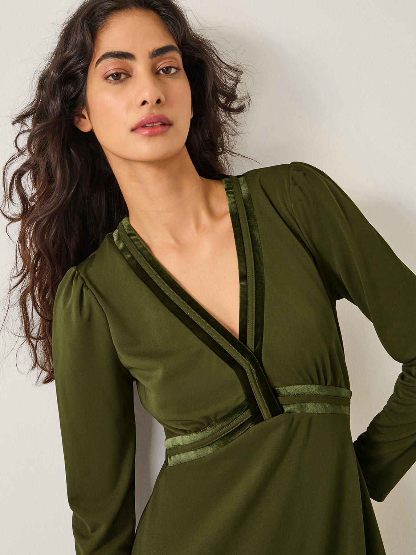 monsoon-viv-velvet-trim-dress-greendetail