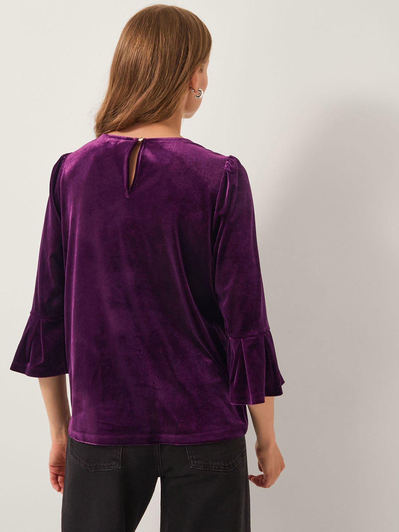 monsoon-valerie-velvet-top-redstillFront