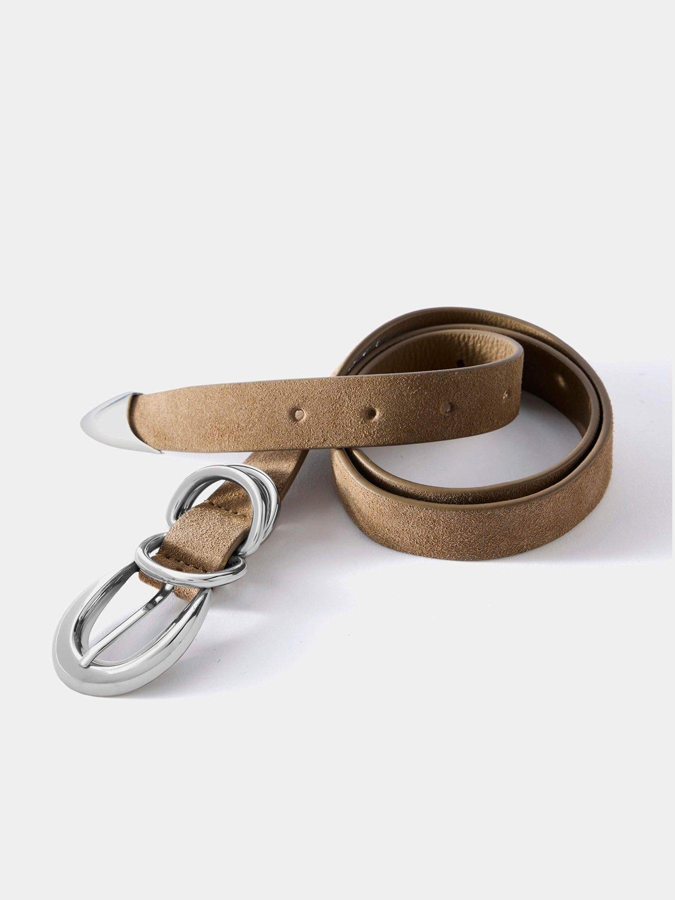 Image 2 of 3 of Mint Velvet Chunky Keeper Buckle Belt - Brown