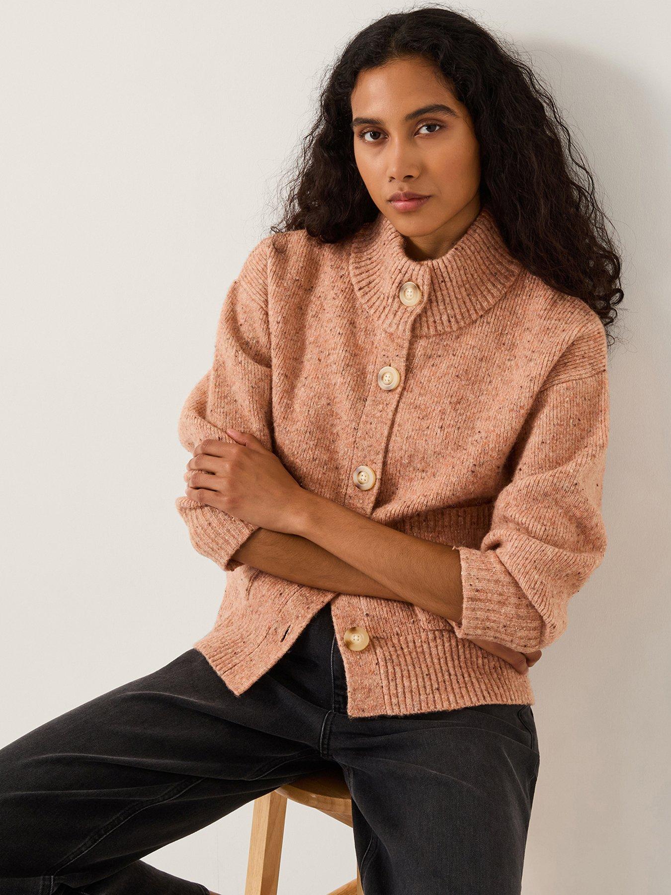 Monsoon Nieve Nep Cardigan - Pink