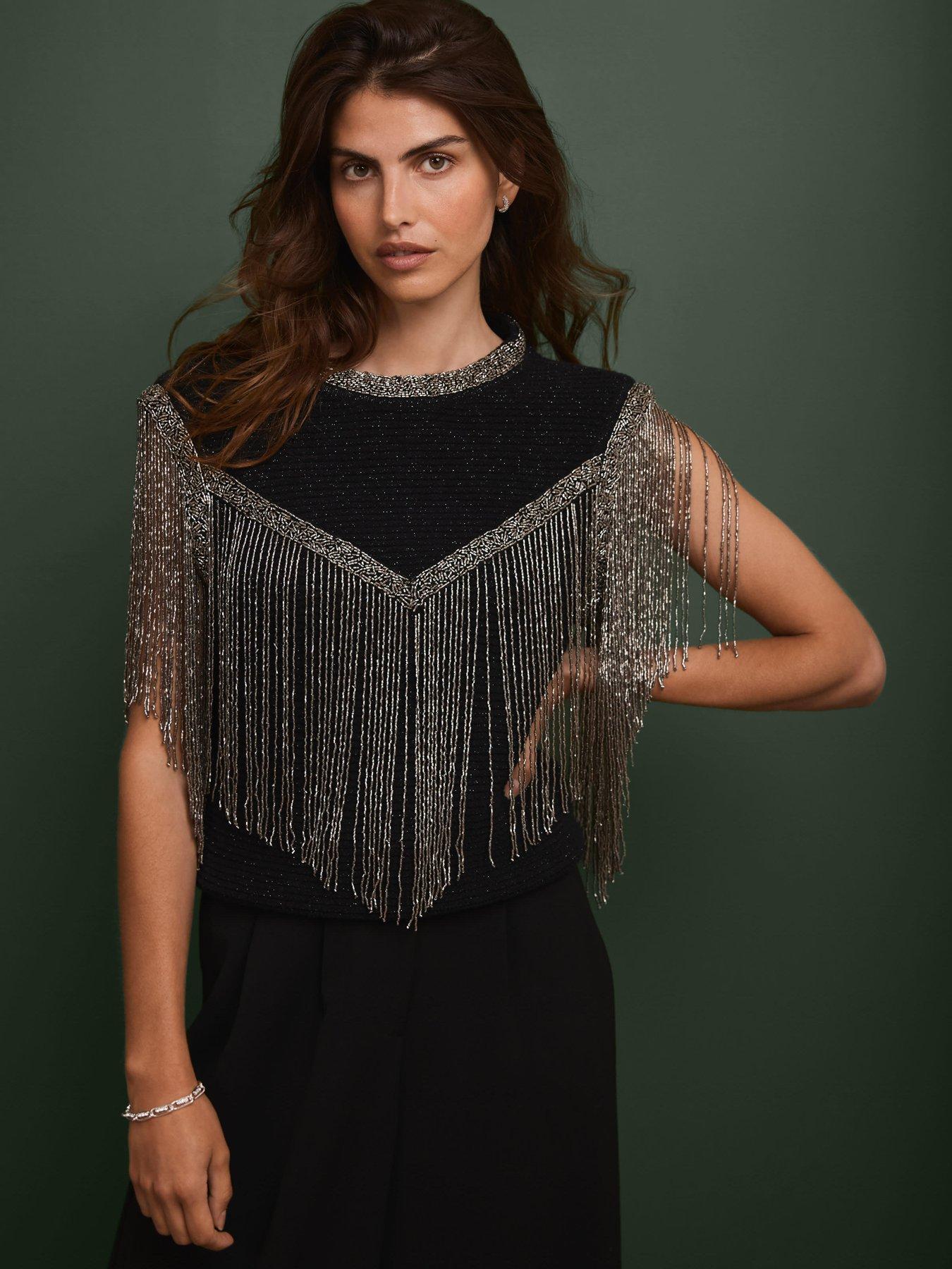 mint-velvet-embellished-fringe-top-black