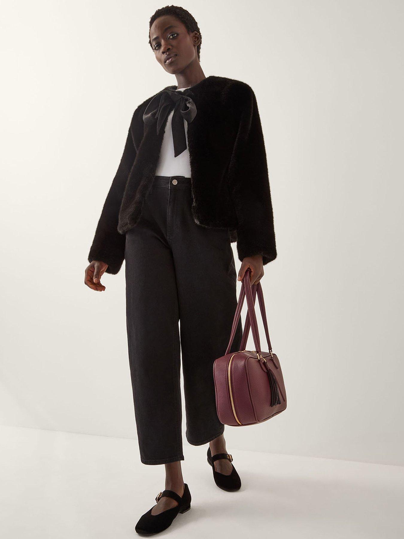 monsoon-farah-short-fur-jacket-blackoutfit