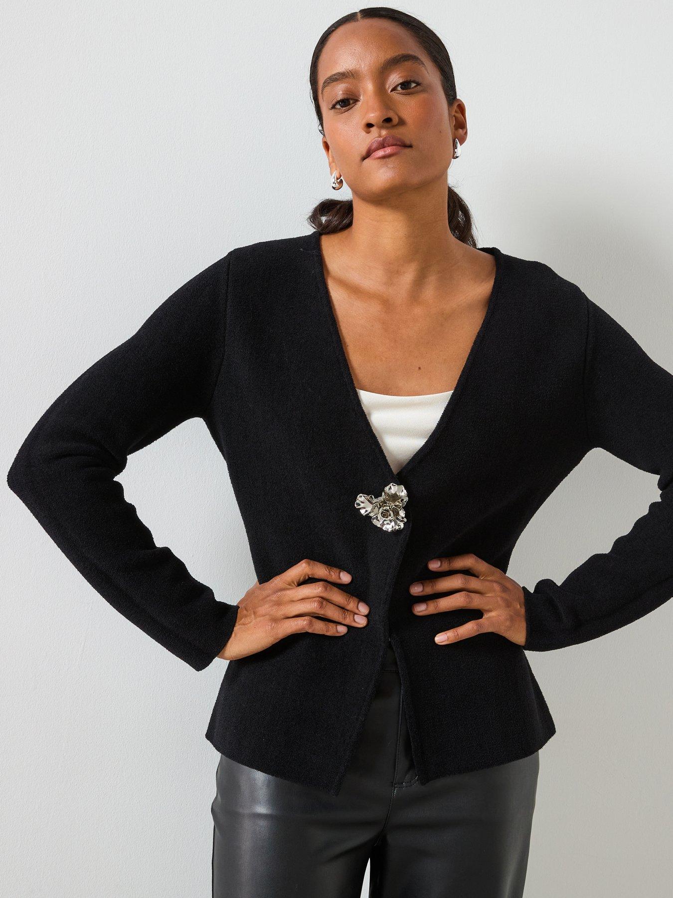 mango-knitted-cardigan-with-jewel-button-black