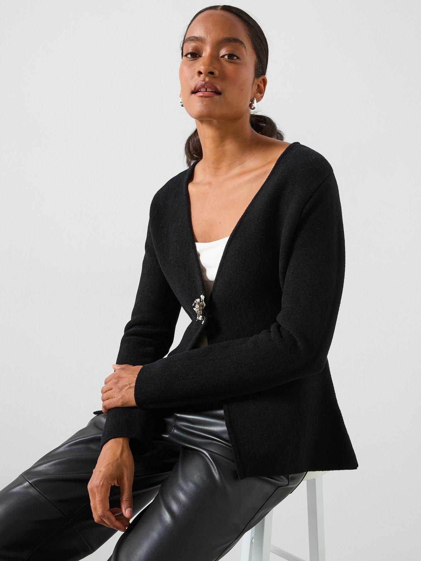 mango-knitted-cardigan-with-jewel-button-blackoutfit