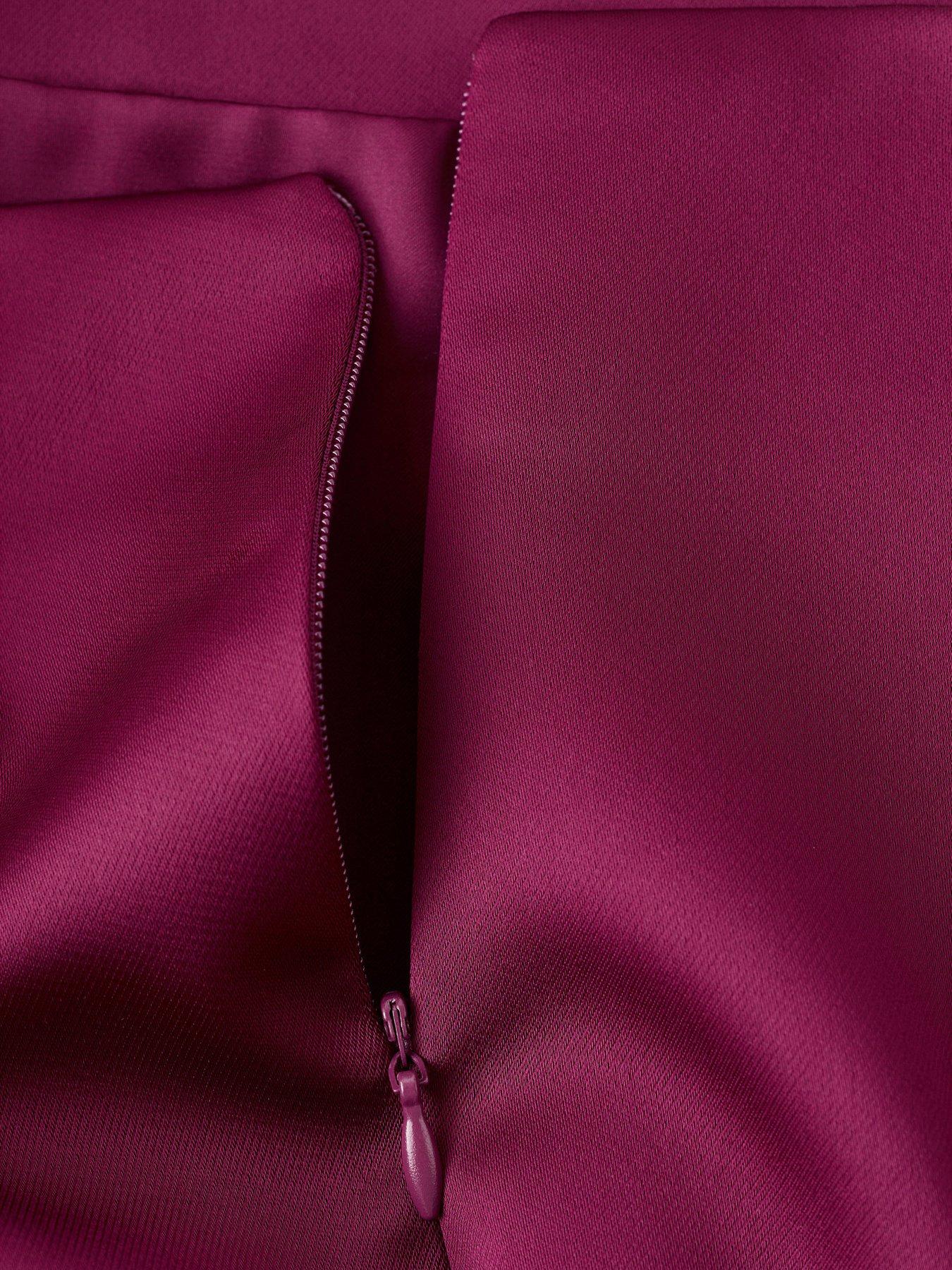 Image 3 of 4 of Mango Satin Mini Skirt - Pink