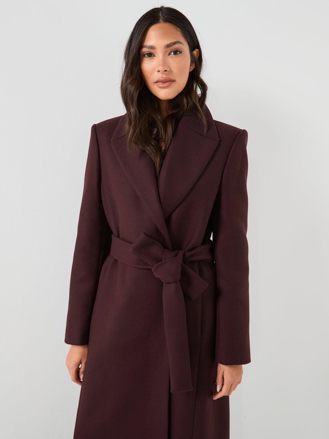 mango-faux-fur-trim-duster-coat-burgundyoutfit