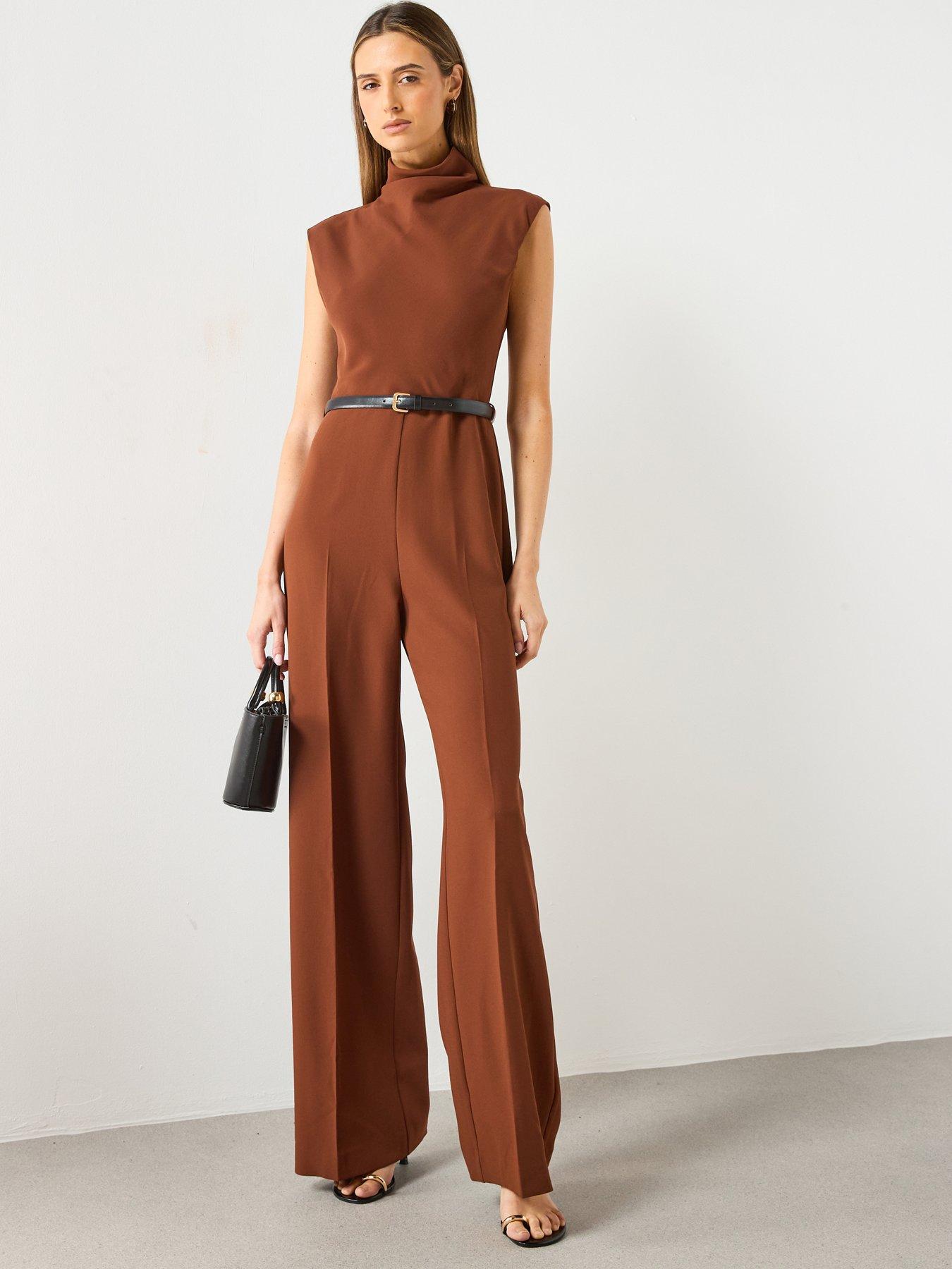 Mango Tailored Jumpsuit - Rust