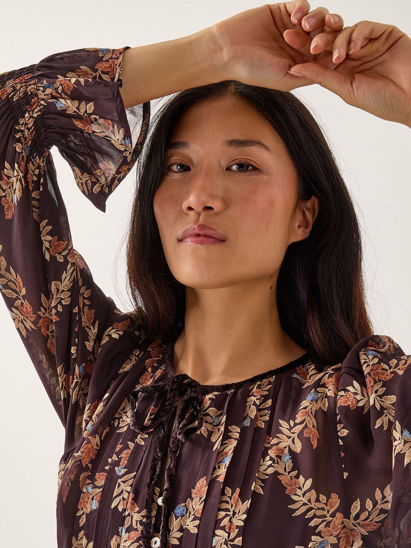 monsoon-cheryl-print-dress-browndetail