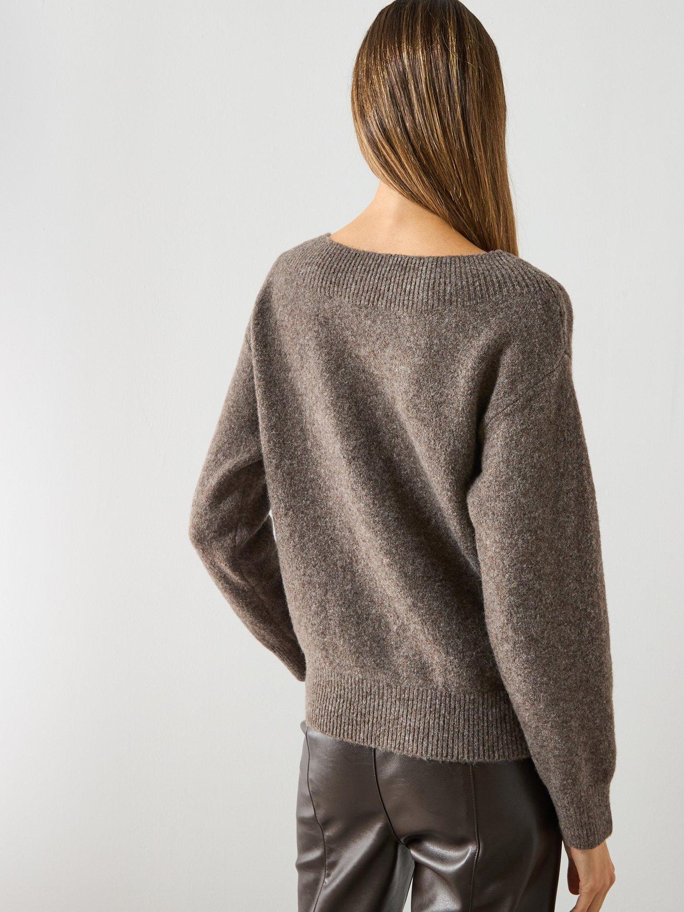 mango-embellished-jumper-brownstillFront