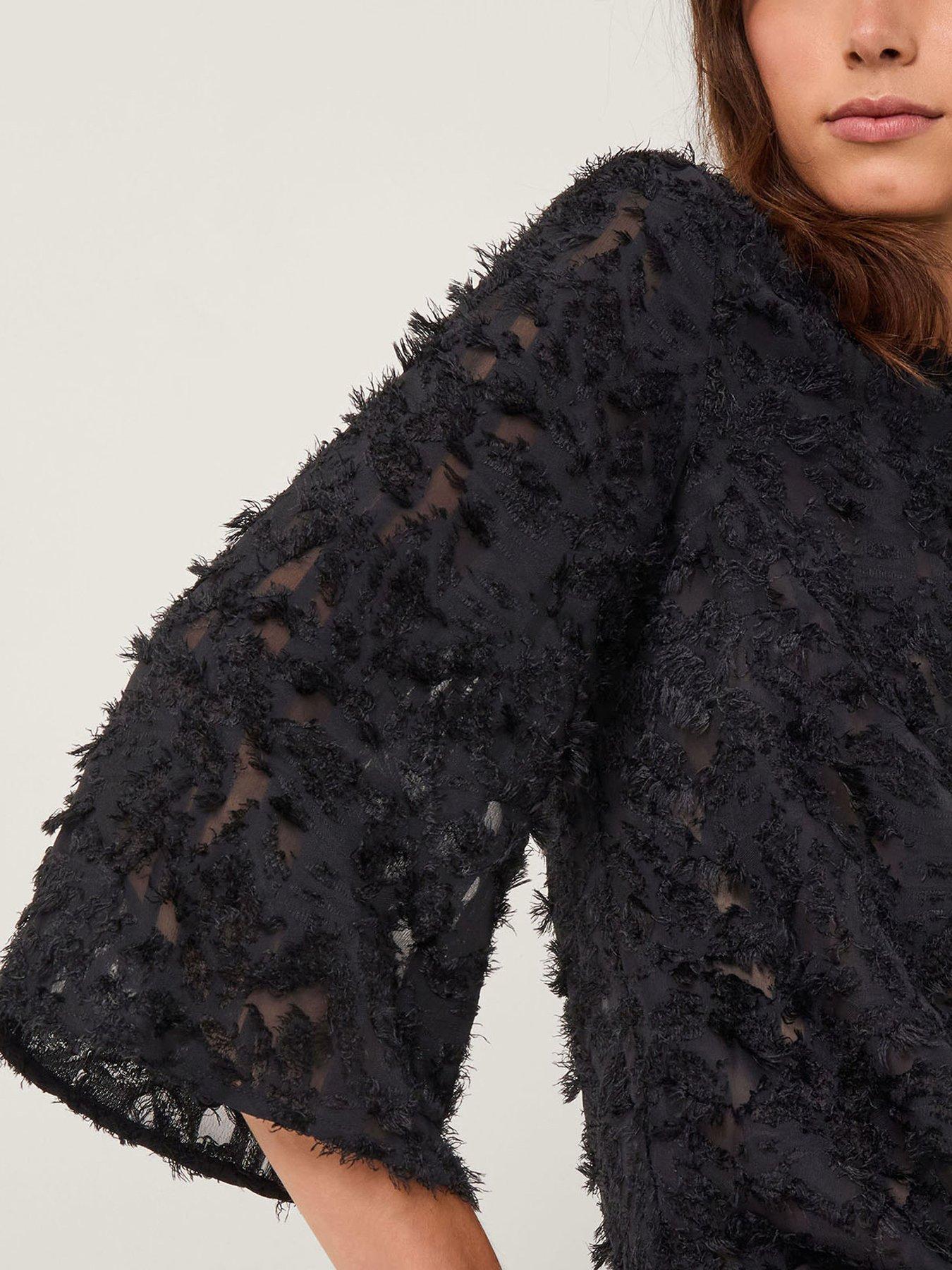 monsoon-chrissy-textured-top-blackdetail
