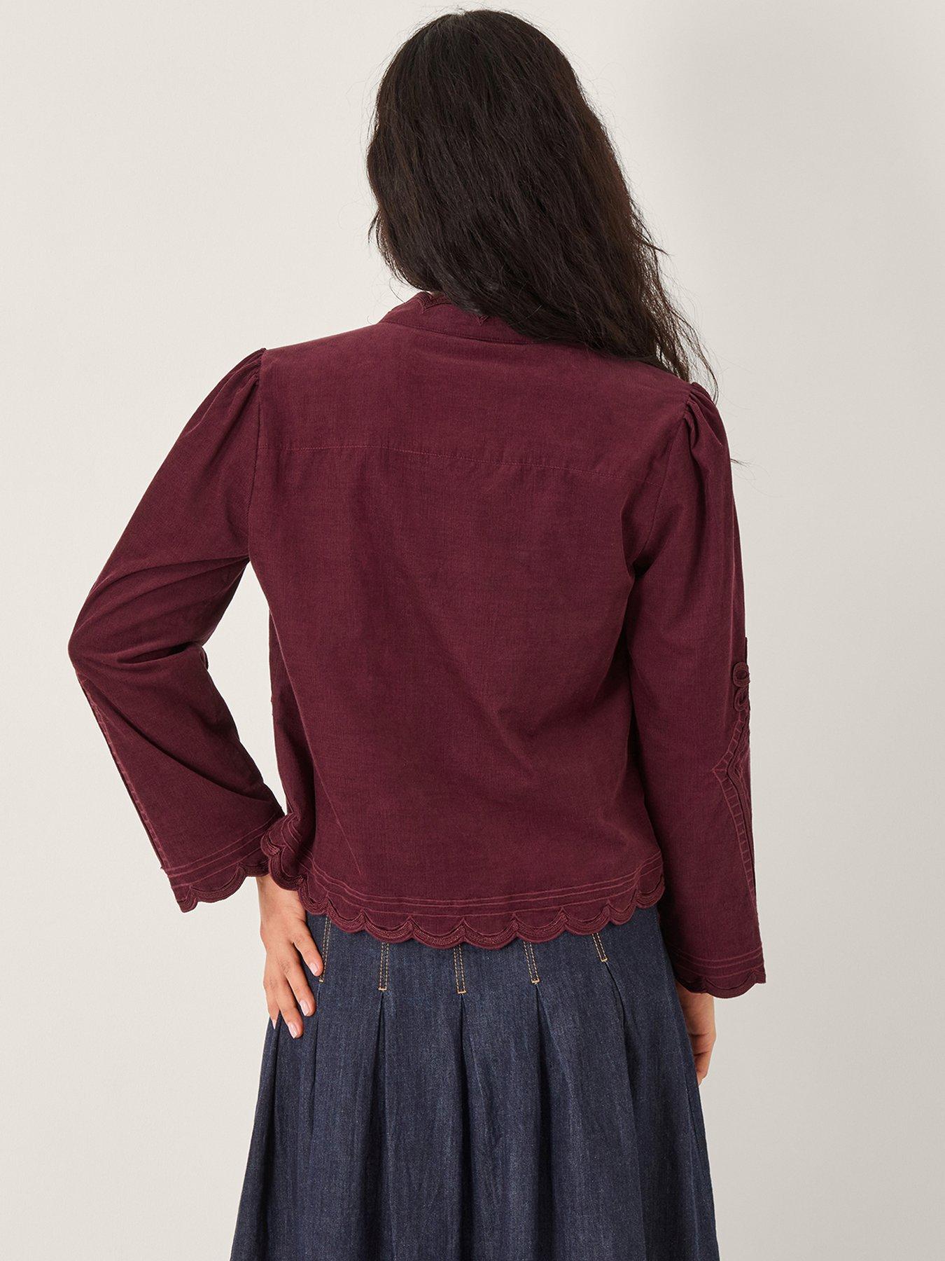 Image 2 of 4 of Monsoon Jimena Cord Jacket - Red