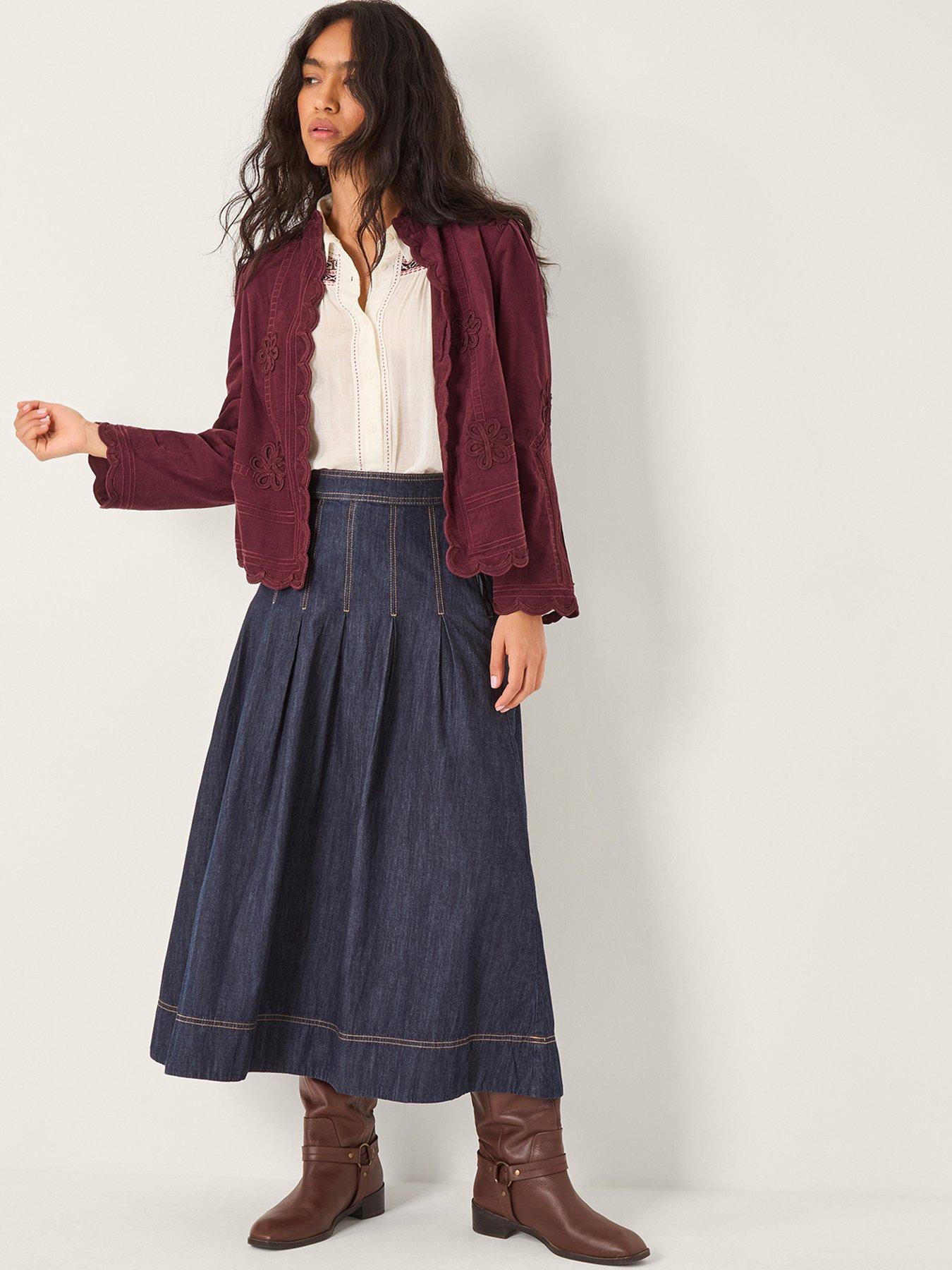 Image 3 of 4 of Monsoon Jimena Cord Jacket - Red