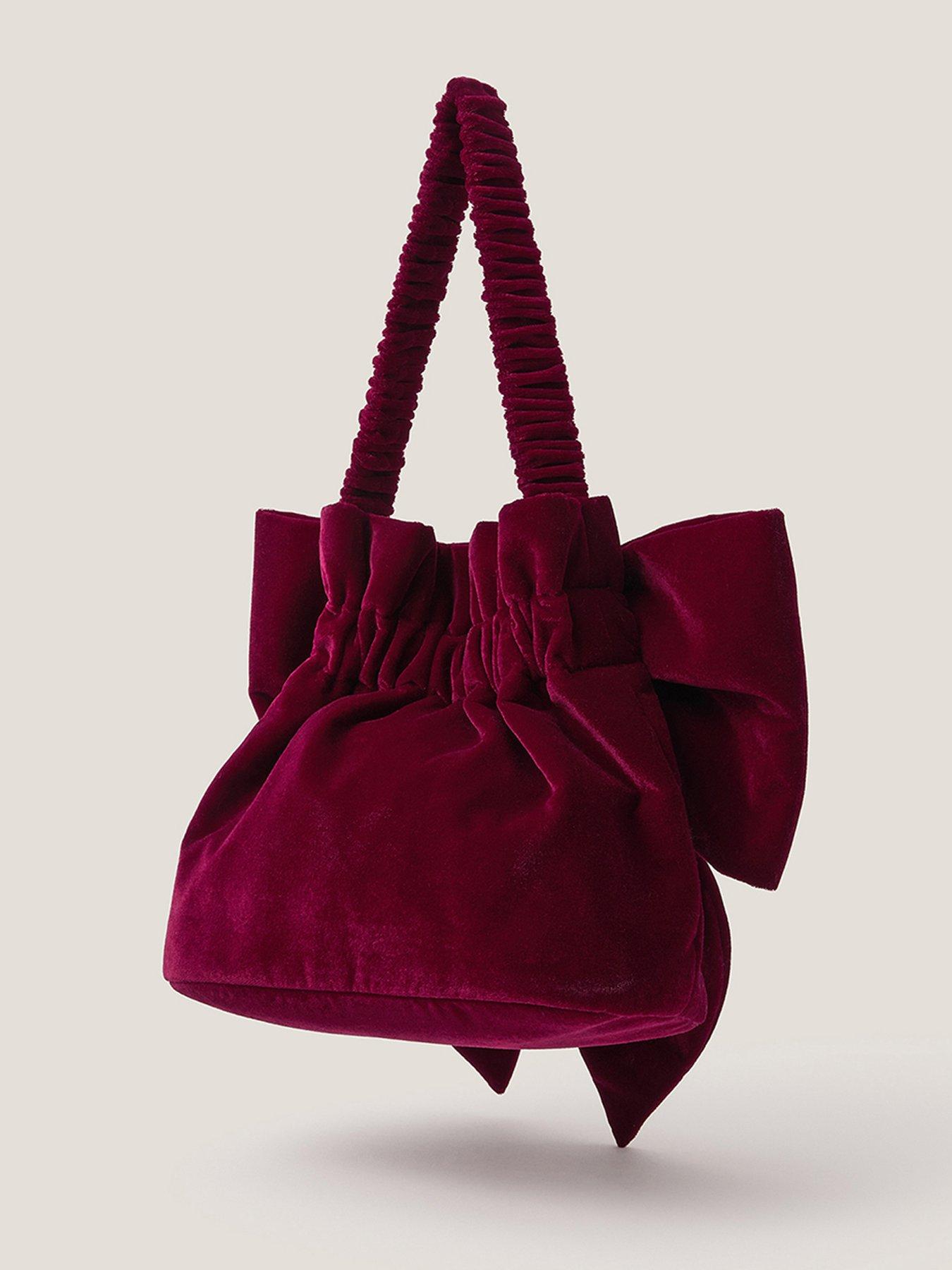 monsoon-ciri-velvet-bow-bag-redback