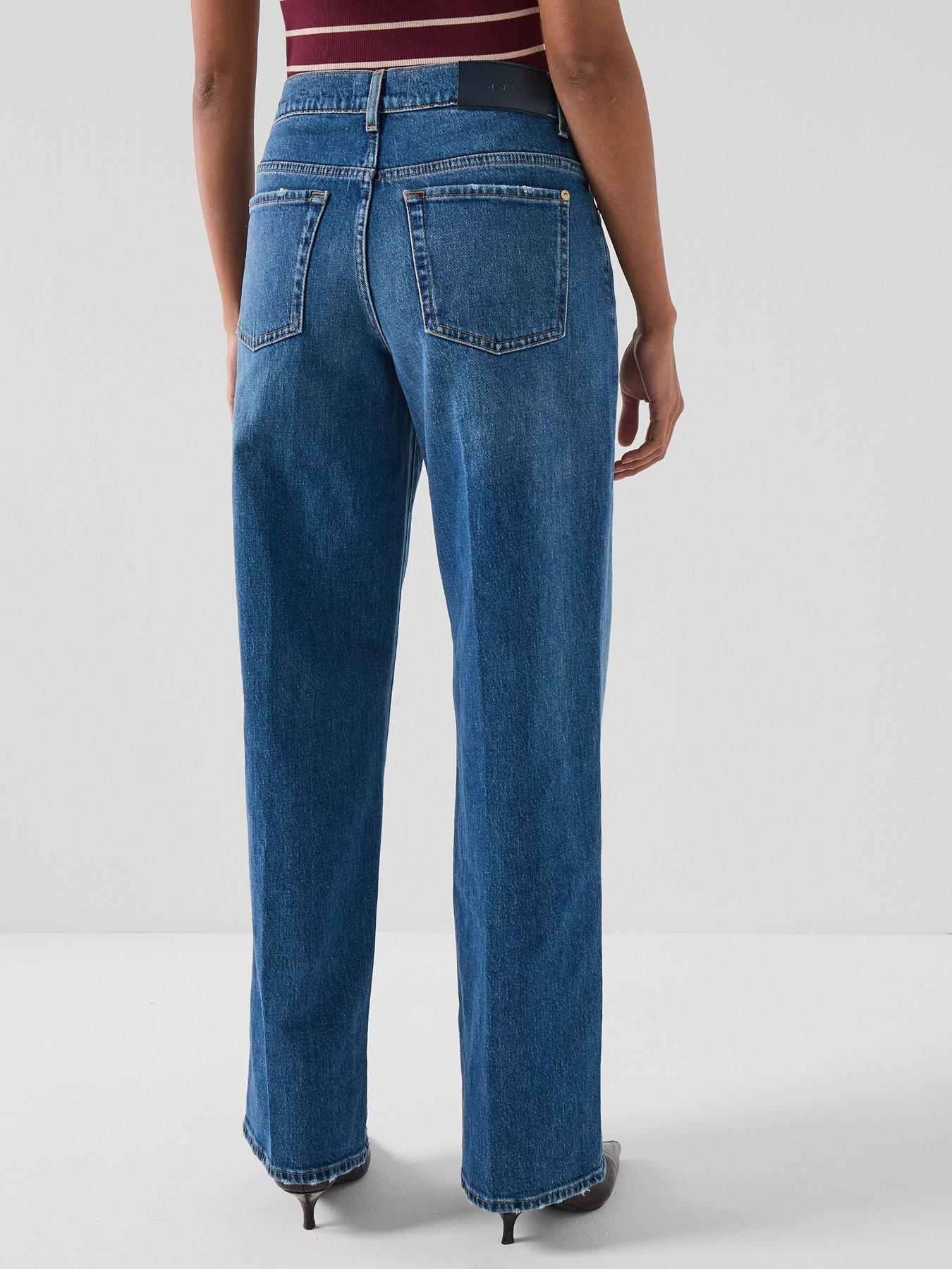 Image 2 of 6 of 7 FOR ALL MANKIND Stovepipe Straight Jeans - Blue
