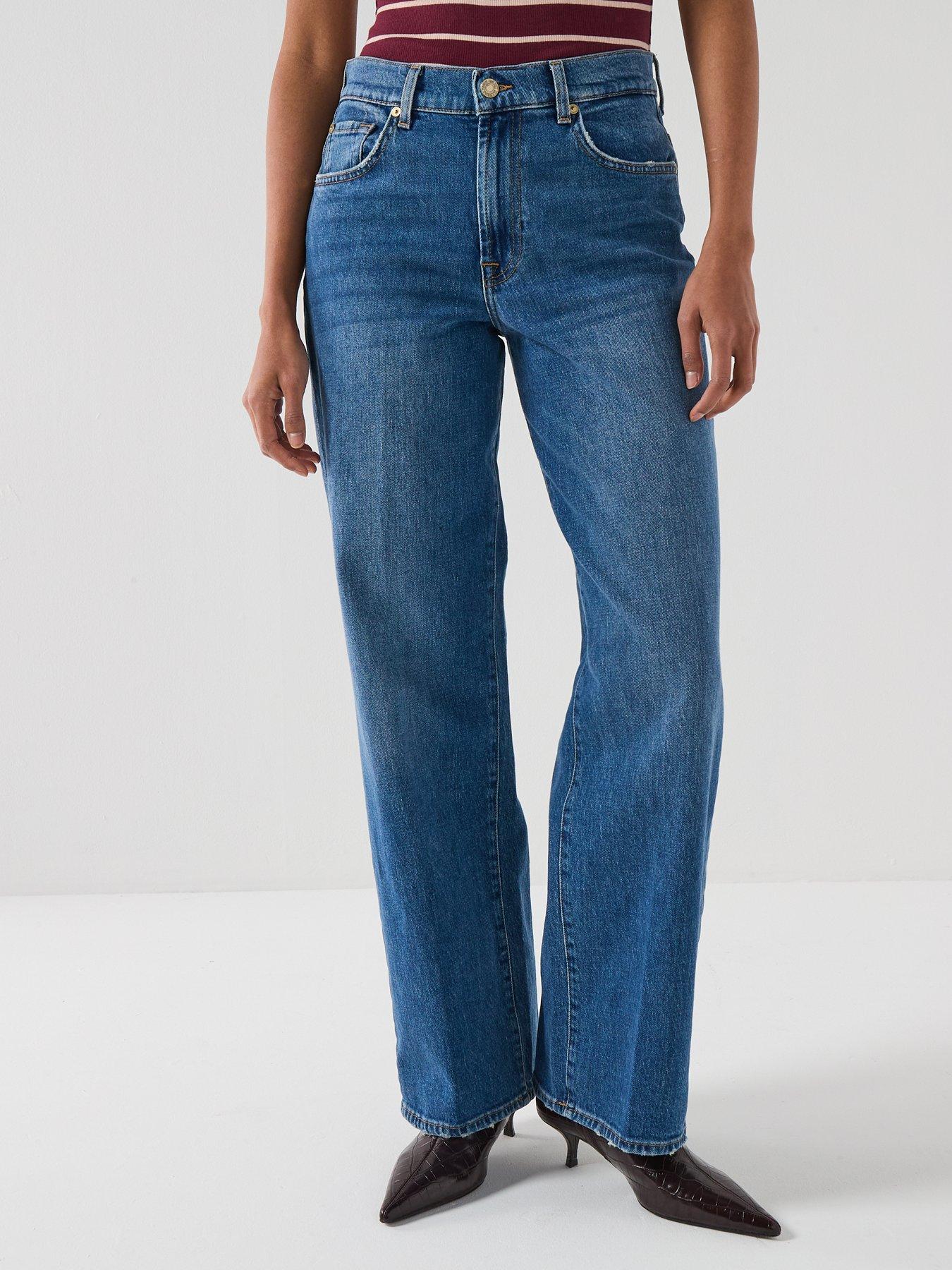 Image 3 of 6 of 7 FOR ALL MANKIND Stovepipe Straight Jeans - Blue