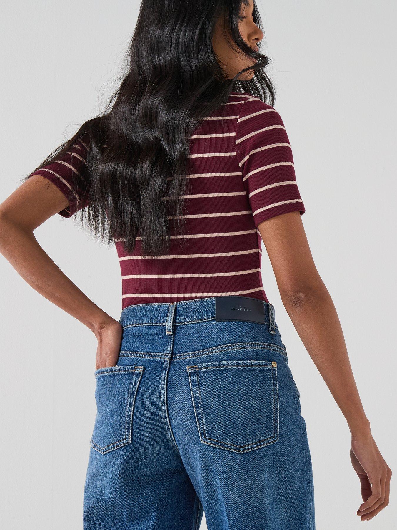 Image 4 of 6 of 7 FOR ALL MANKIND Stovepipe Straight Jeans - Blue