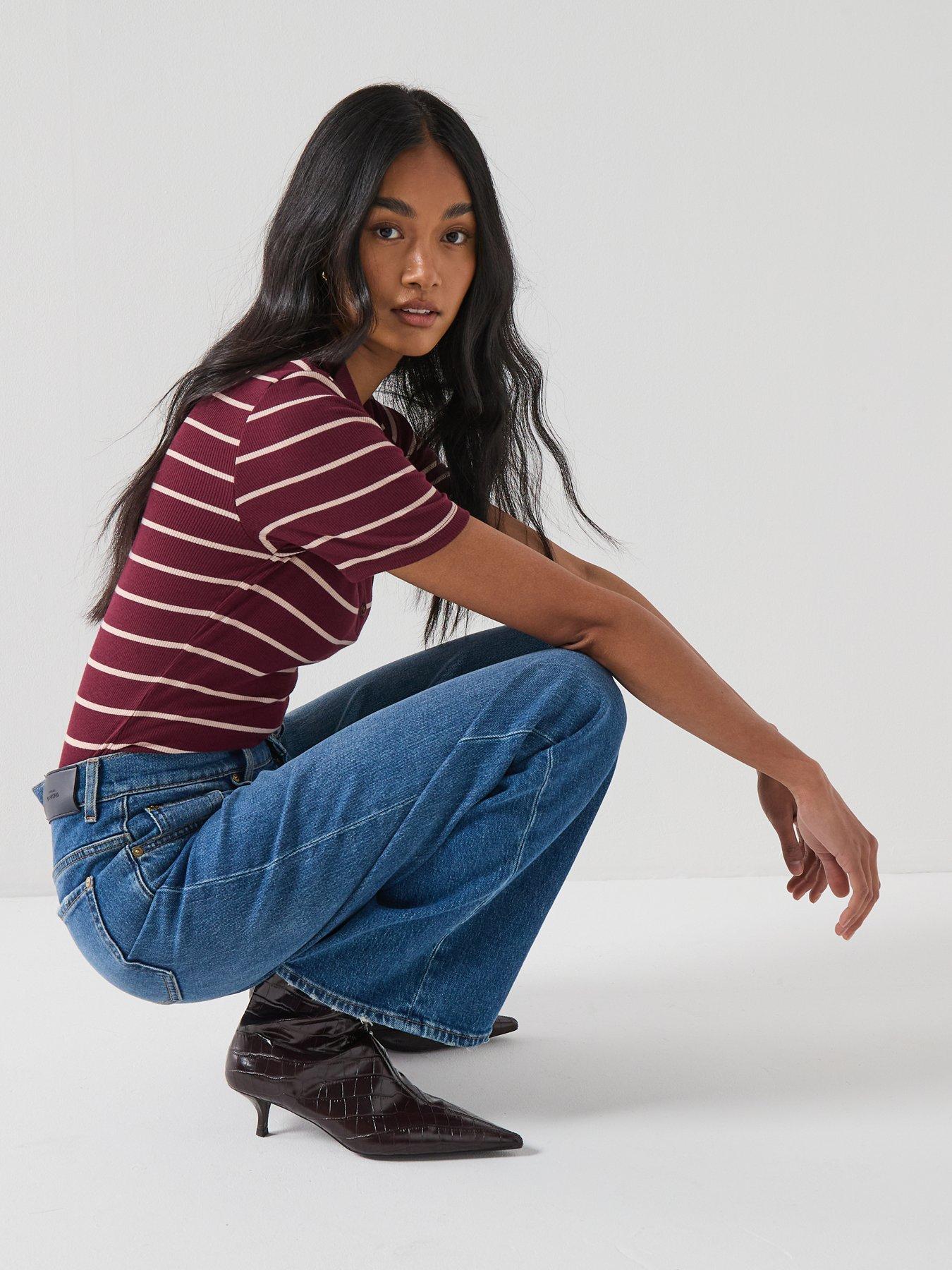 Image 6 of 6 of 7 FOR ALL MANKIND Stovepipe Straight Jeans - Blue